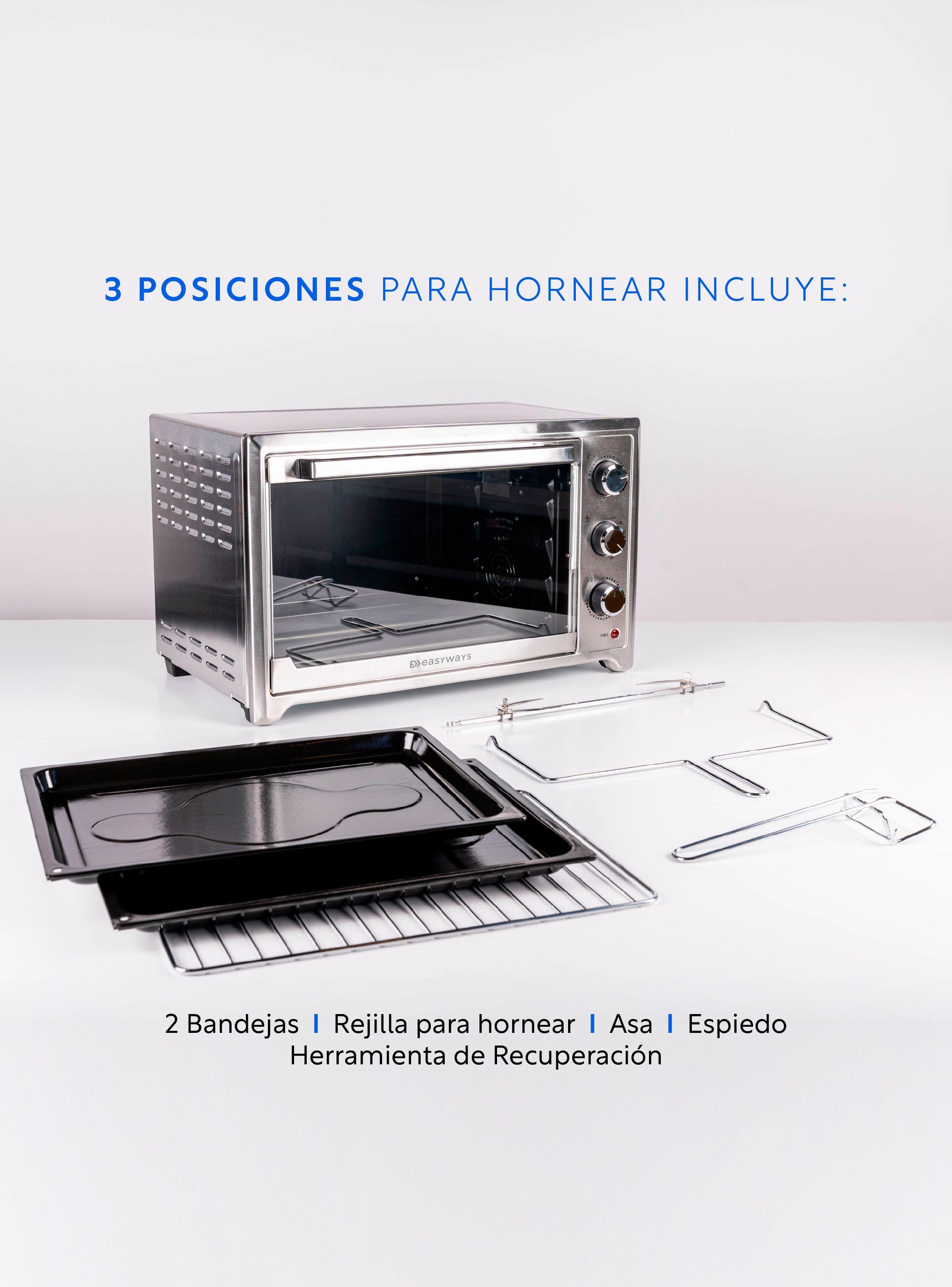 Horno eléctrico Oven Master 45 L + Convección y Spiedo-3