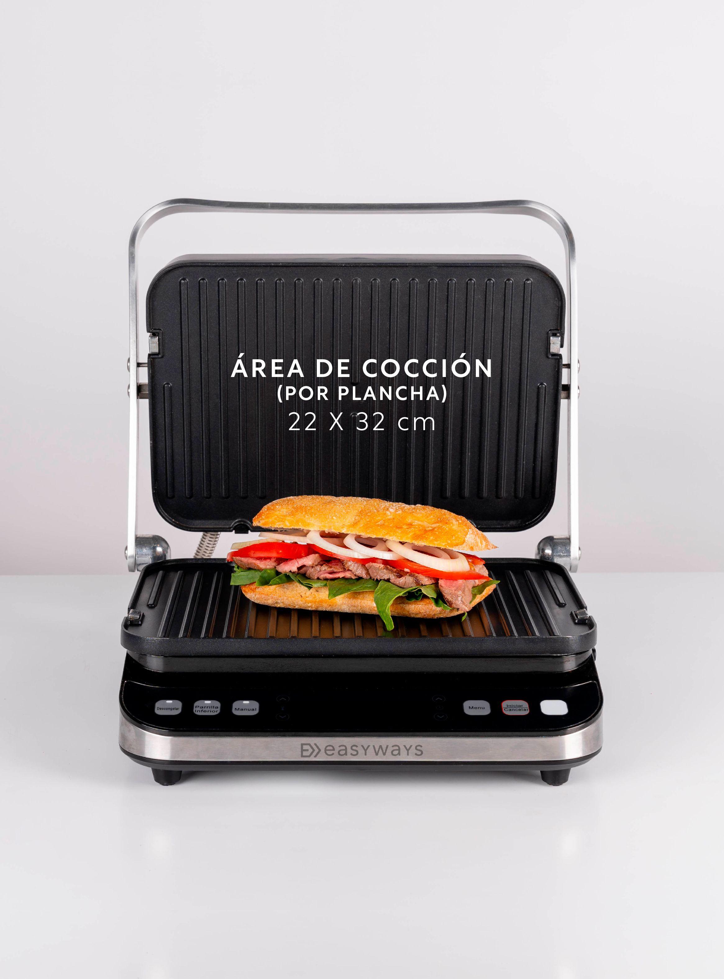 Plancha - parrilla, Waffles, Sandwich , Panini Let's Grill 3 en 1 EasyWays-6
