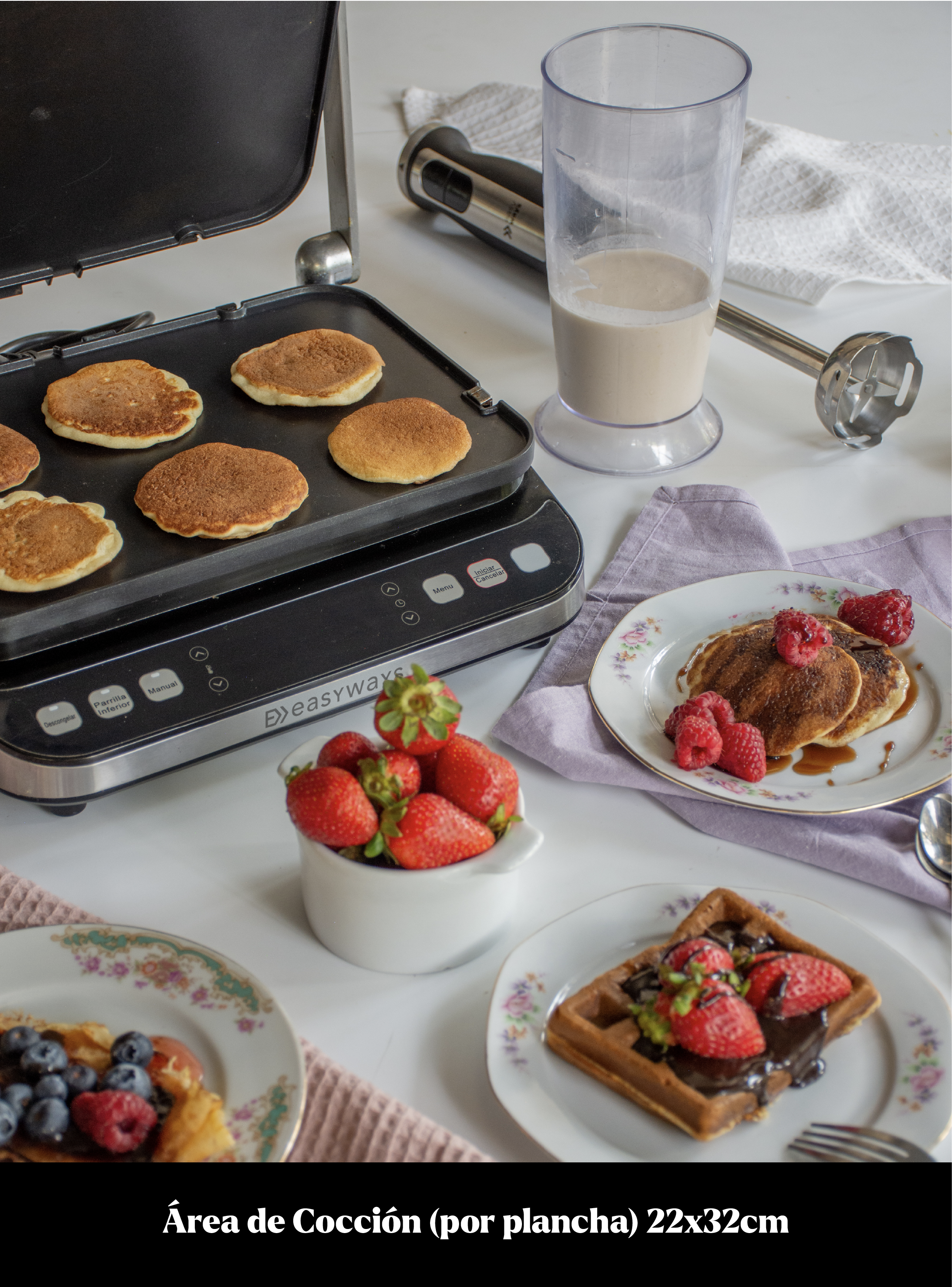 Plancha Waffles Let´s Grill 3 En 1-6