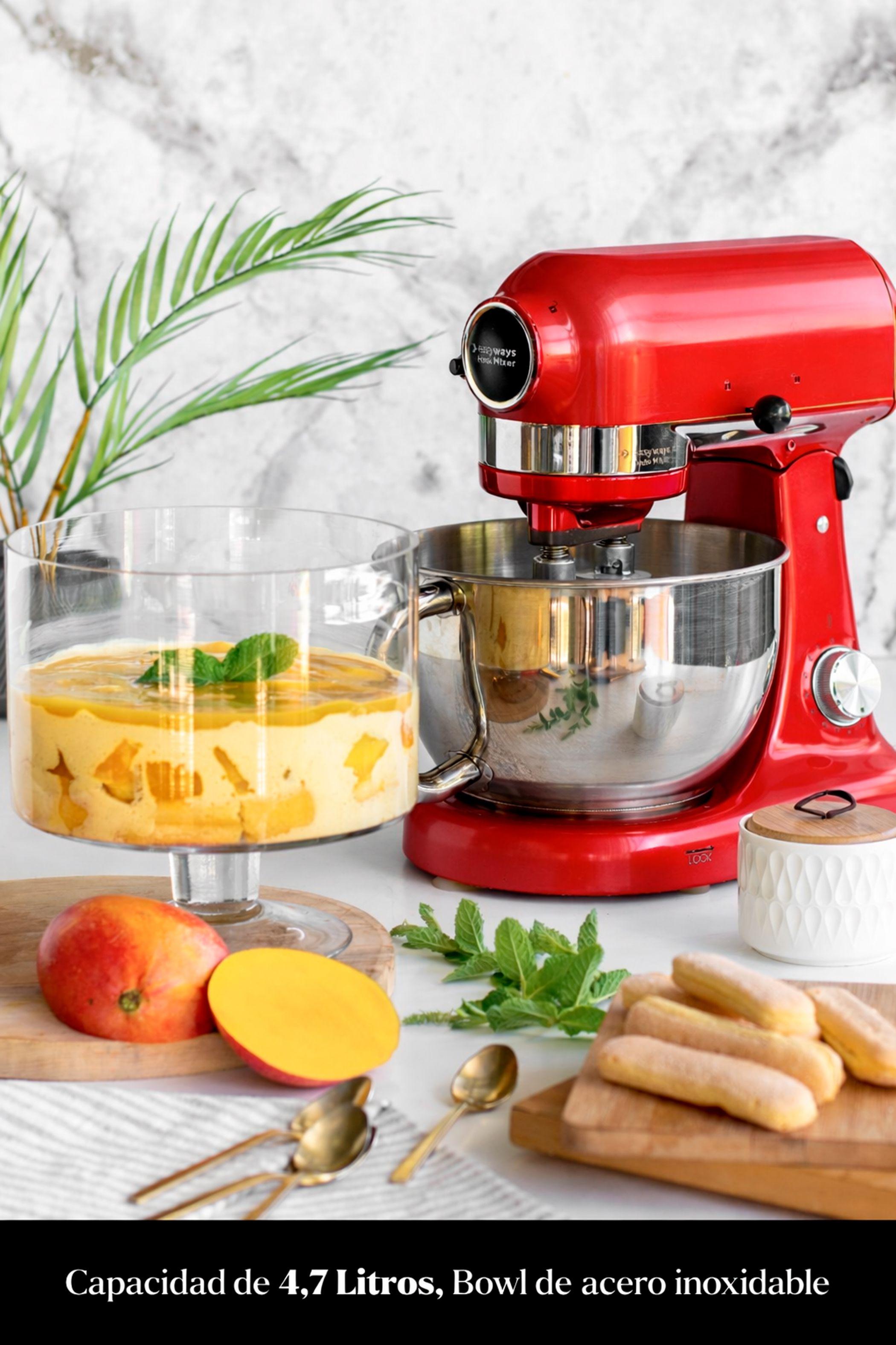 Batidora De Pedestal Hook Mixer Rojo-3