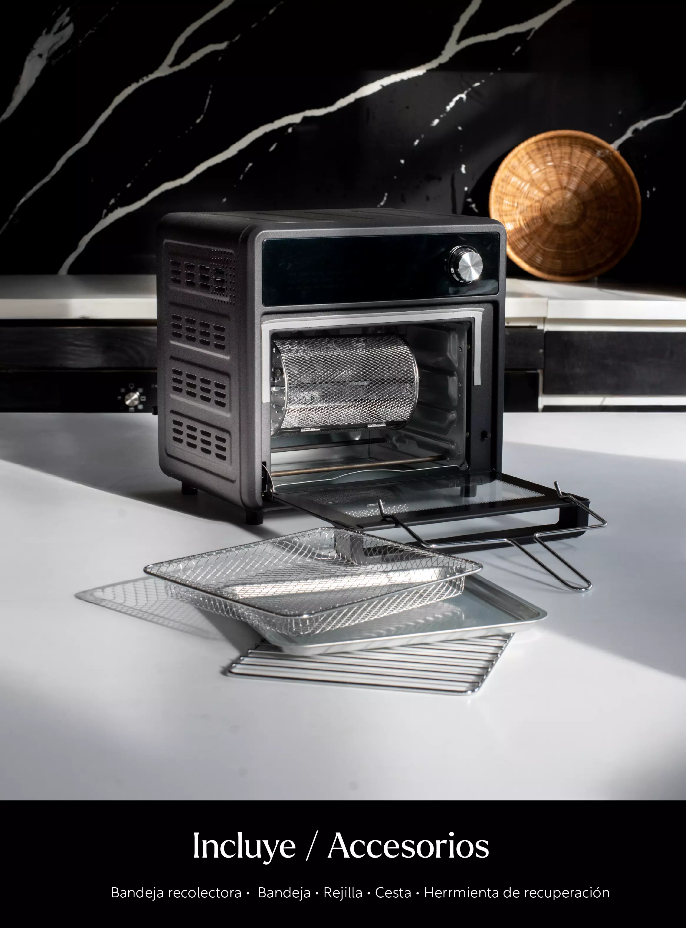 Horno Freidora de Aire Air fryer Crunch 15 L EasyWays-2