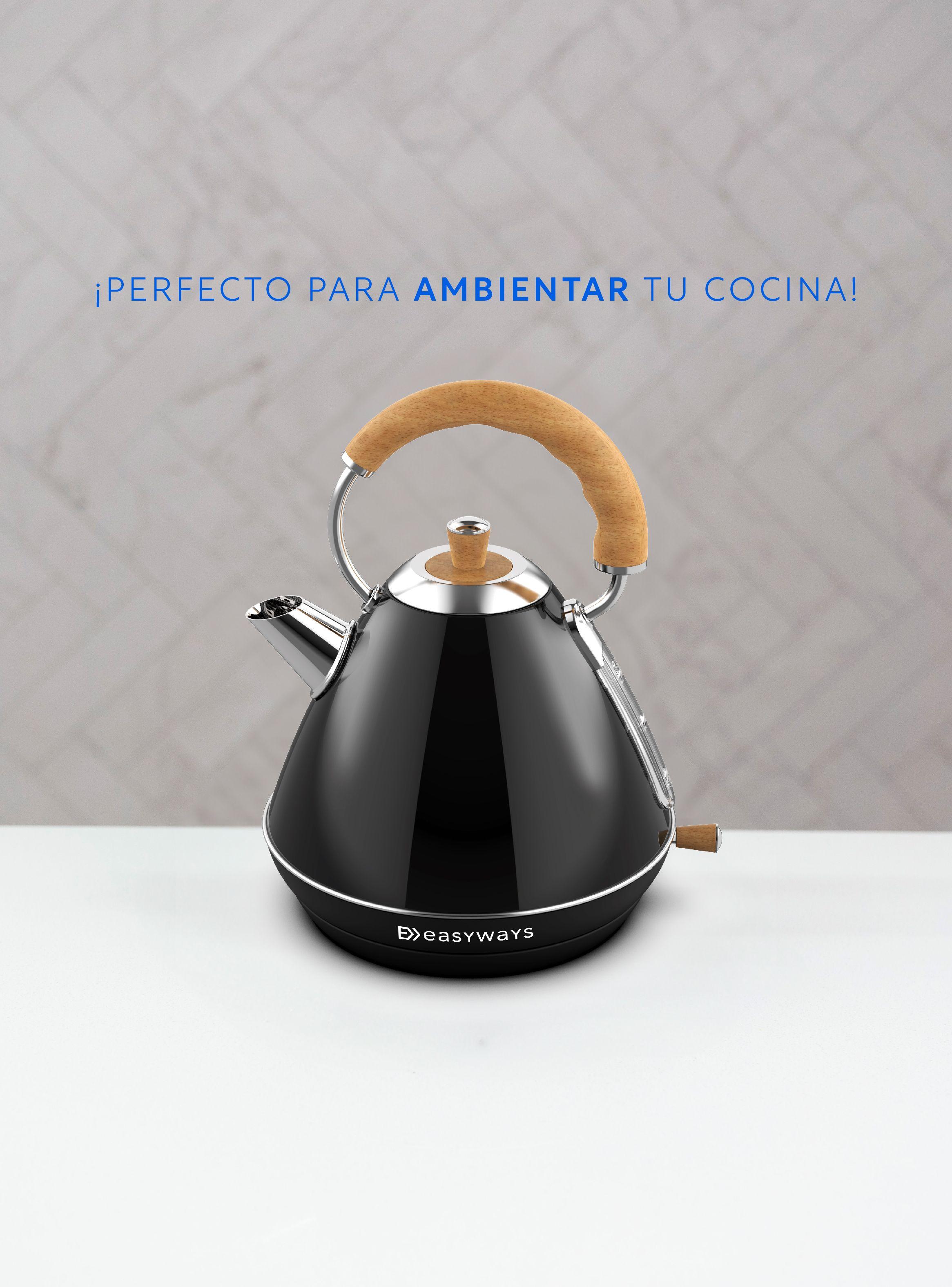 Hervidor Design Negro 1,7 L EasyWays-3