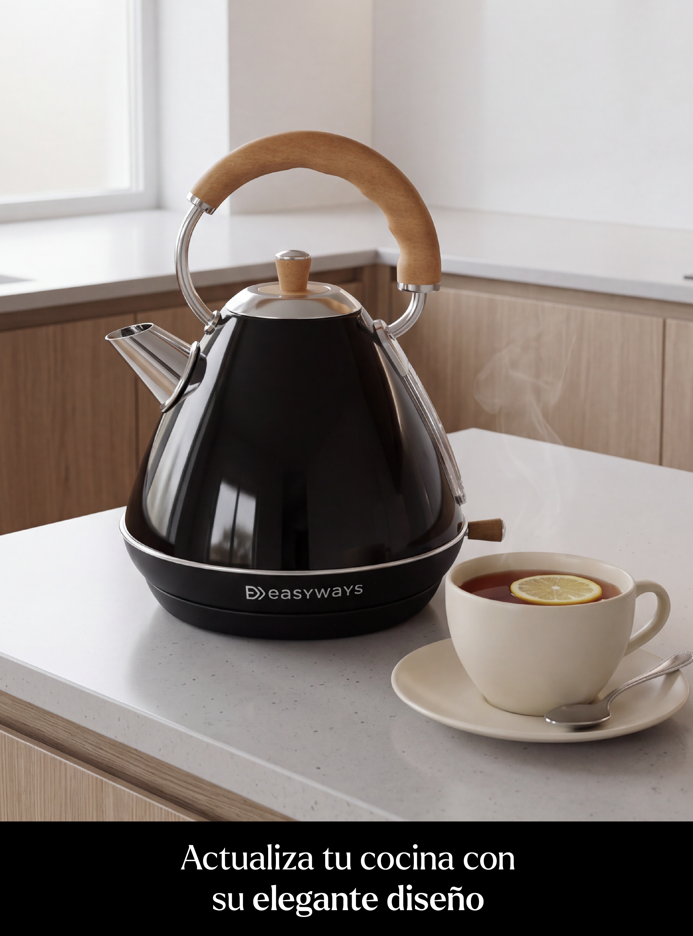 Hervidor Design Negro 1,7 L EasyWays-3