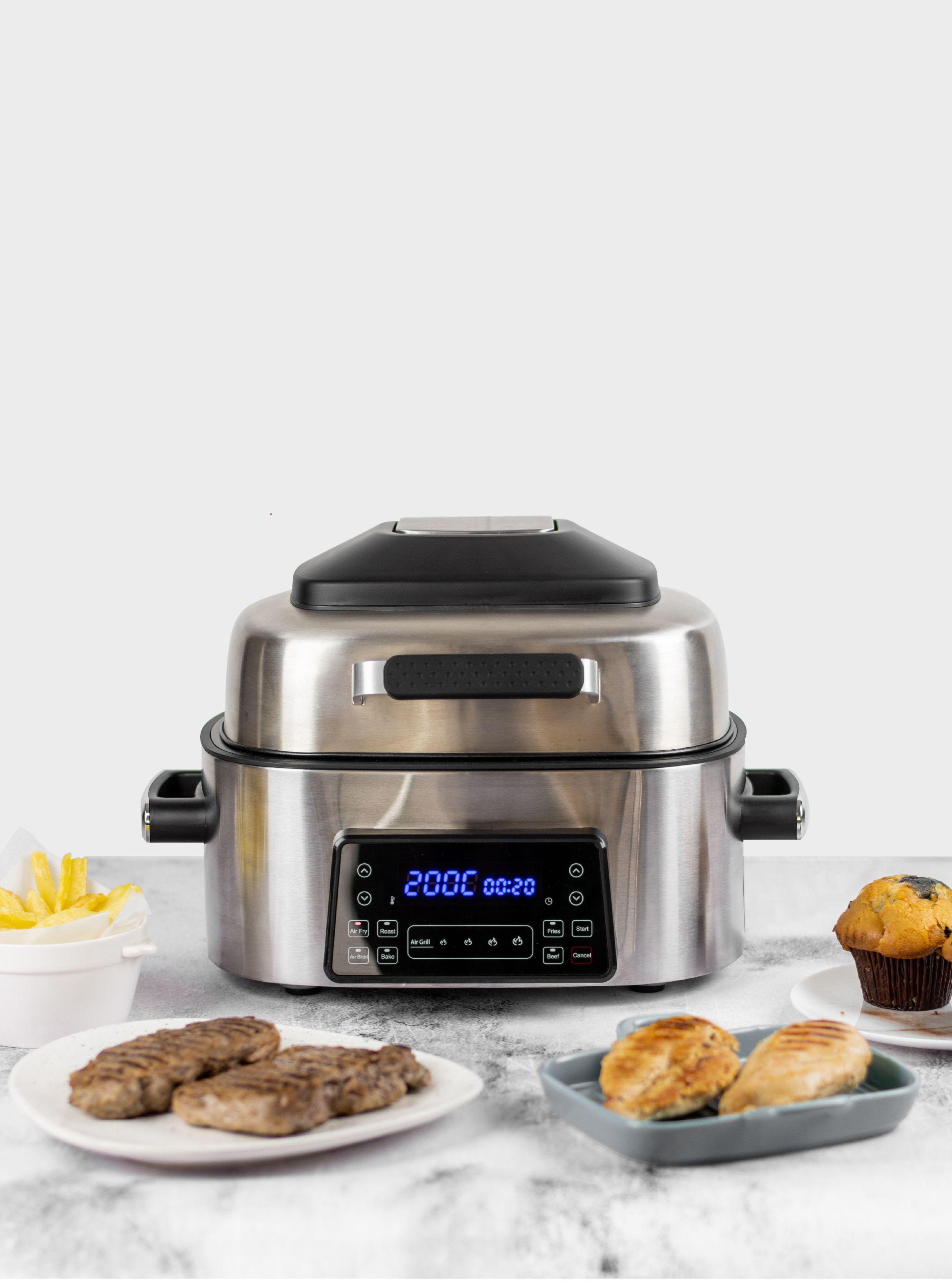 Easyways Parrilla Freidora De Aire Air Fryer Gril 6lts Acero-2