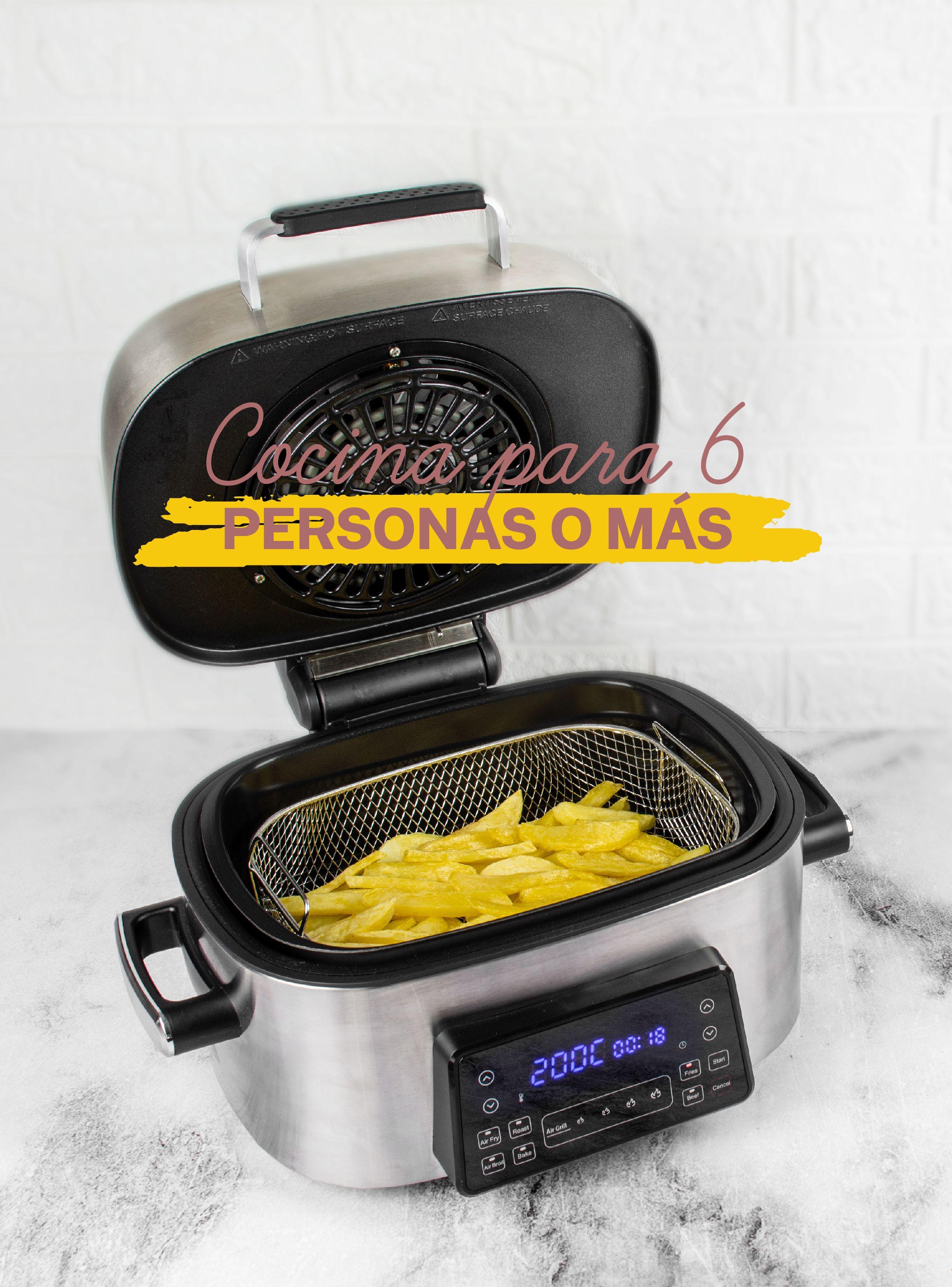 Easyways Parrilla Freidora De Aire Air Fryer Gril 6lts Acero-5