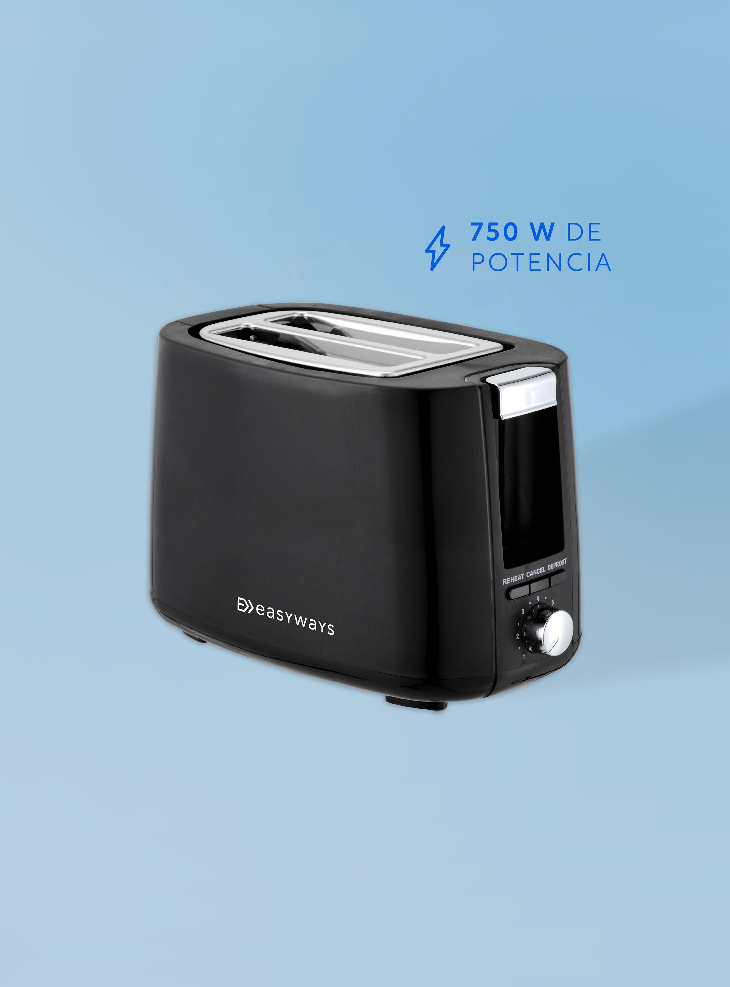 Tostador Toast Master 2 rebanadas Negro EasyWays-3