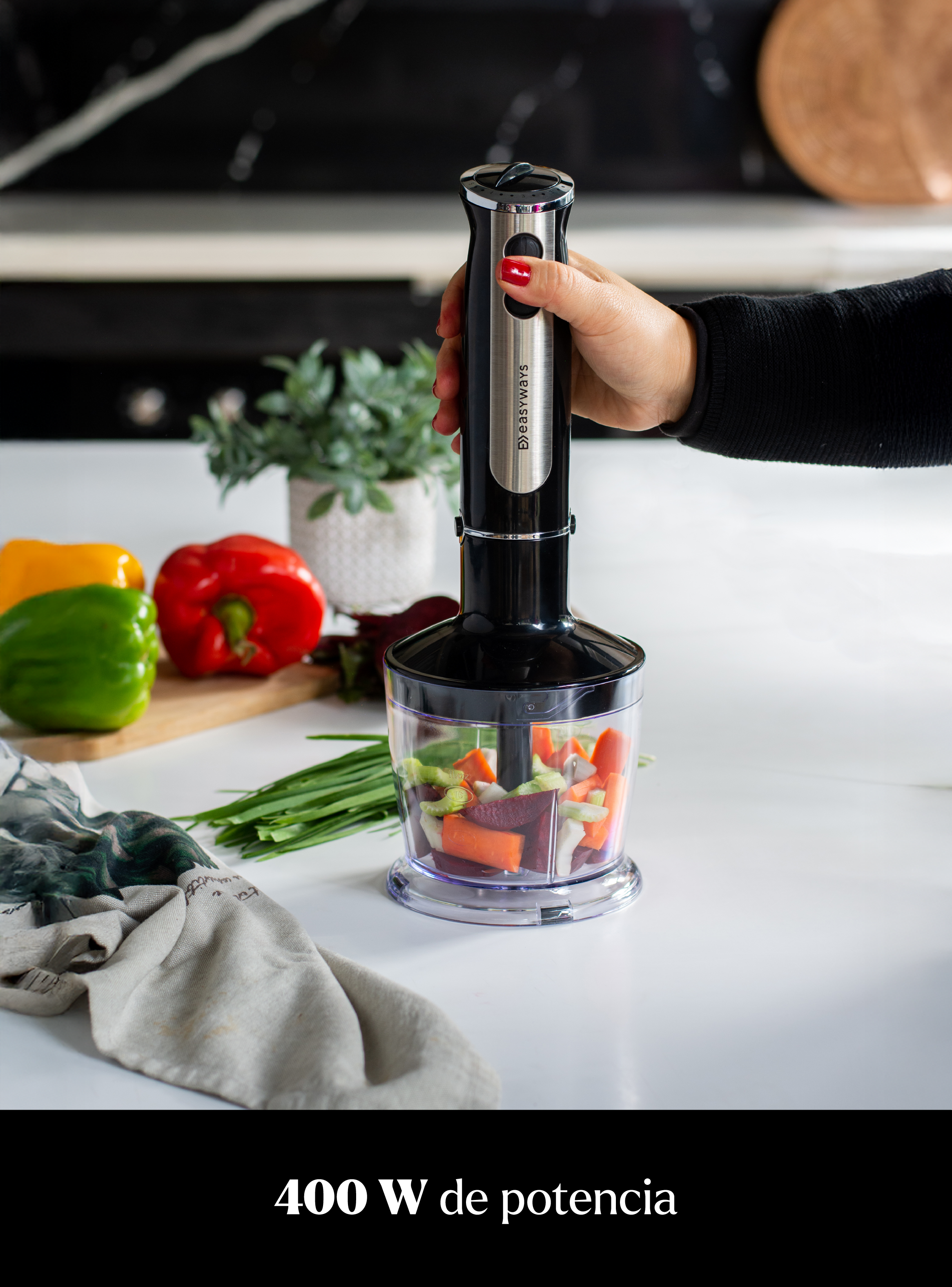 Batidora de Inmersión Minipimer Black EasyWays-3