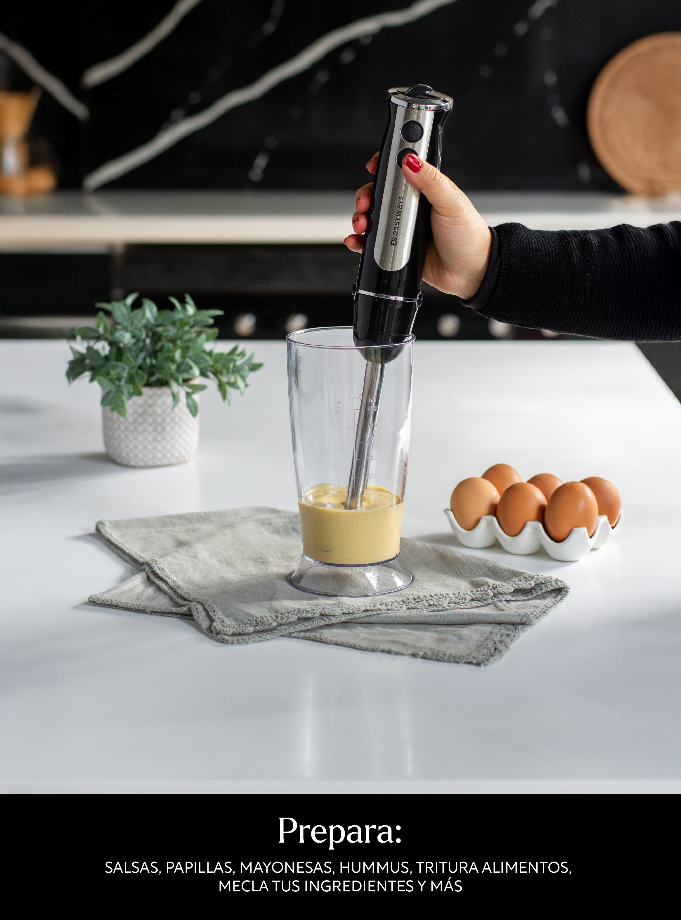 Batidora de Inmersión Minipimer Black EasyWays-5