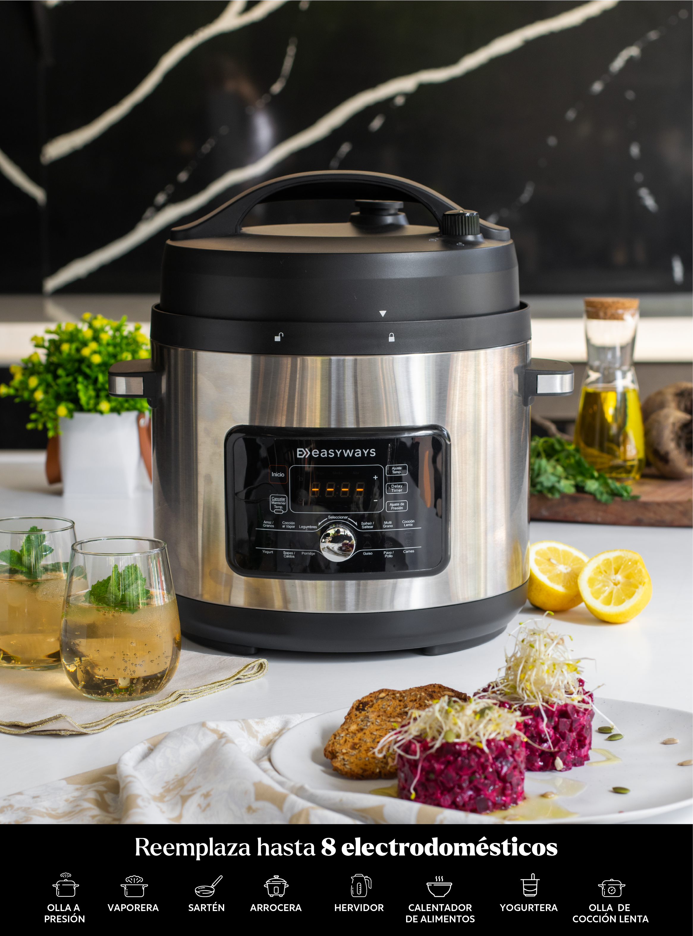 Olla Presión Multifuncional Fast Pot 5,7 L EasyWays-5
