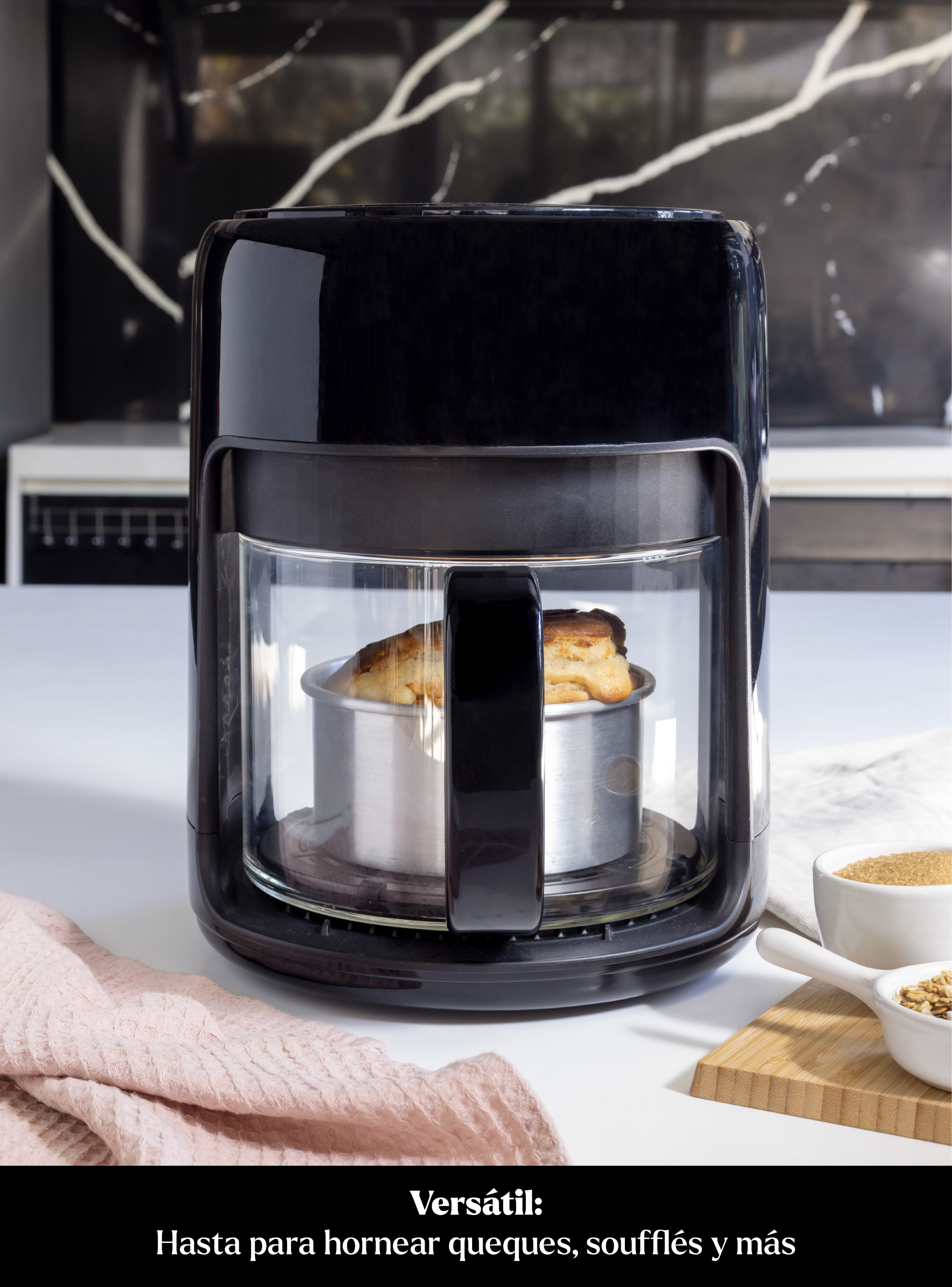 Freidora de Aire Air Fryer Crystal 4L vidrio EasyWays-3