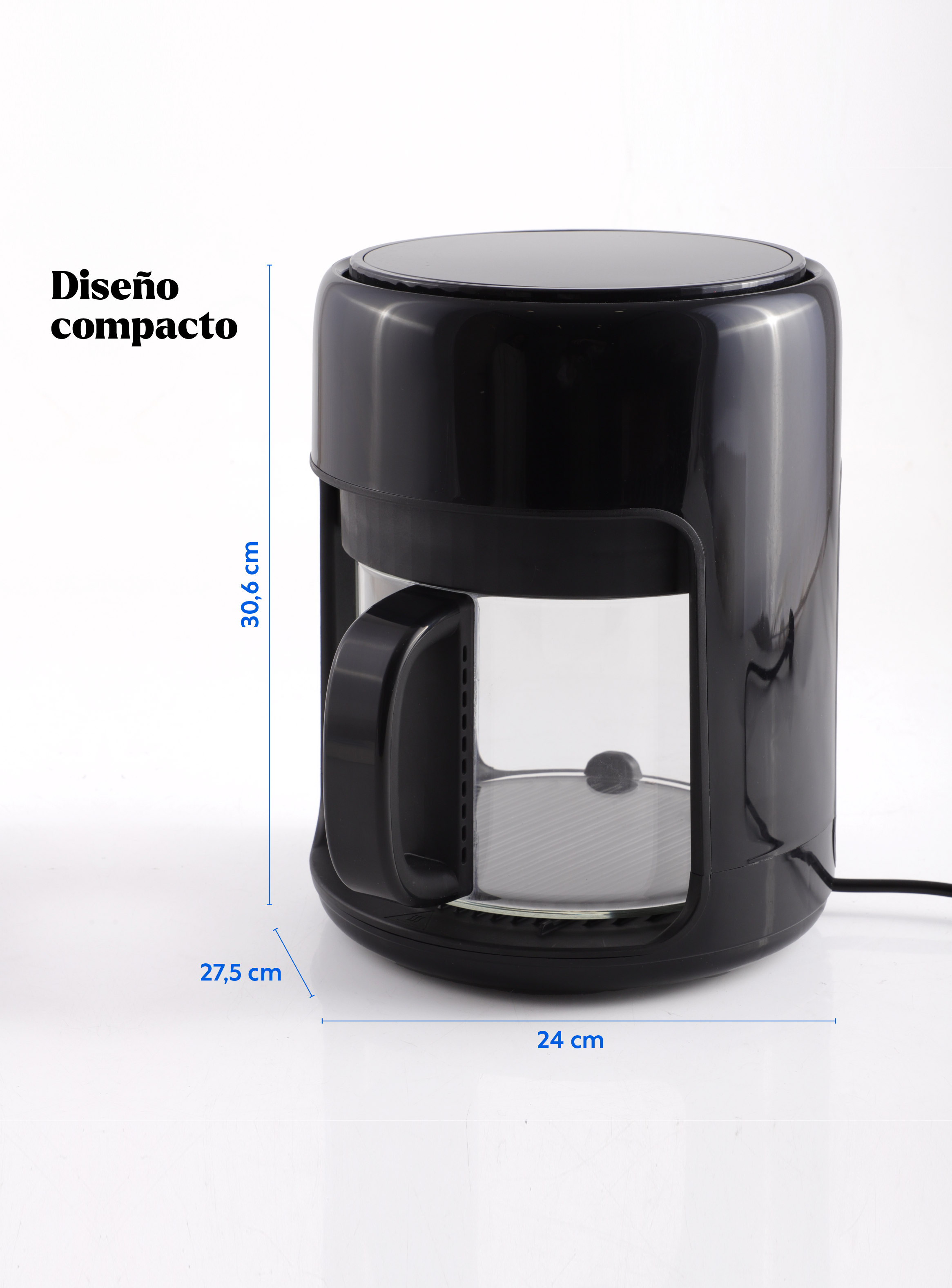 Freidora de Aire Air Fryer Crystal 4L vidrio EasyWays-5