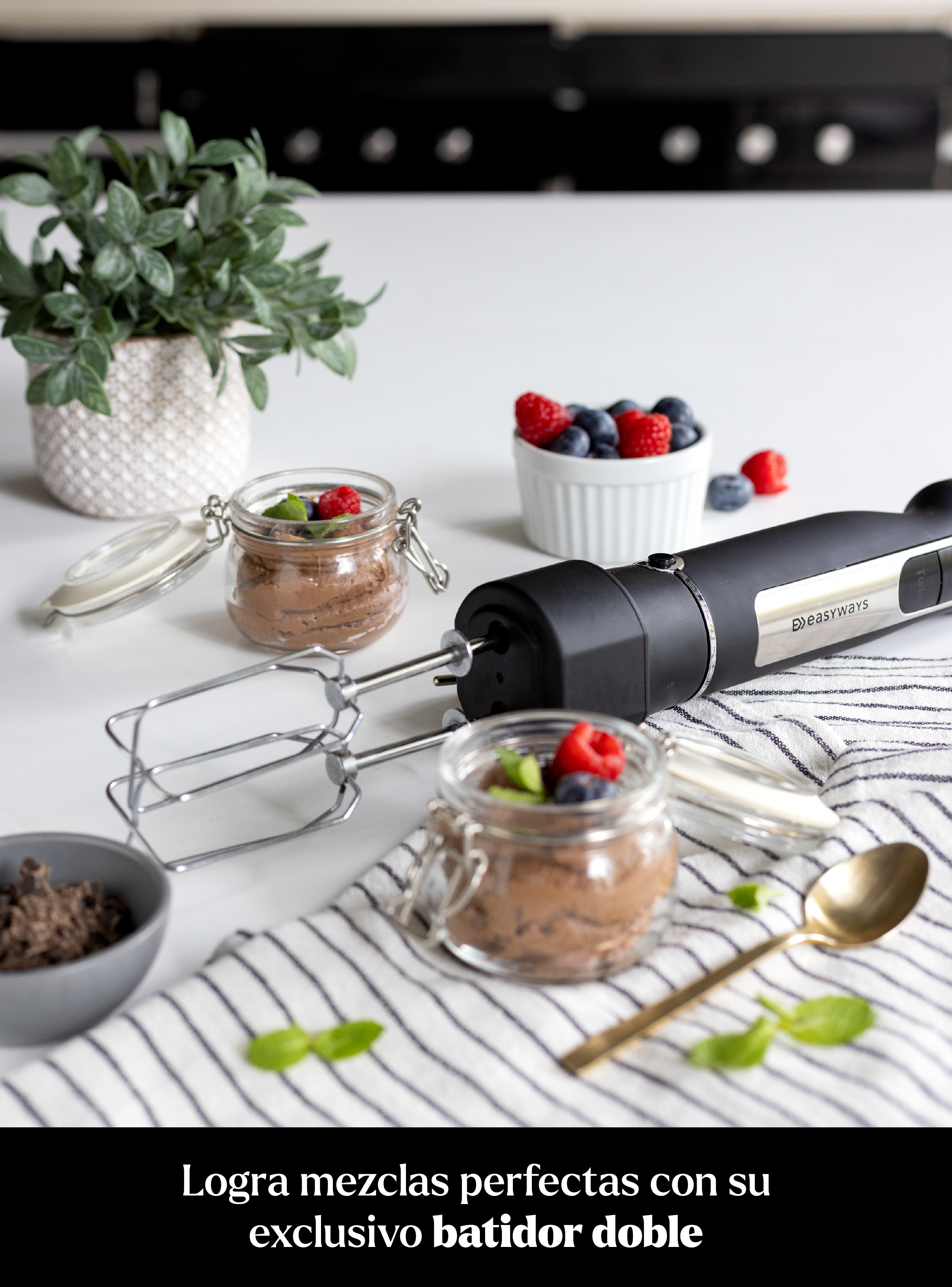 Batidora De Inmersión Minipimer Full 6 Accesorios Easyways-3