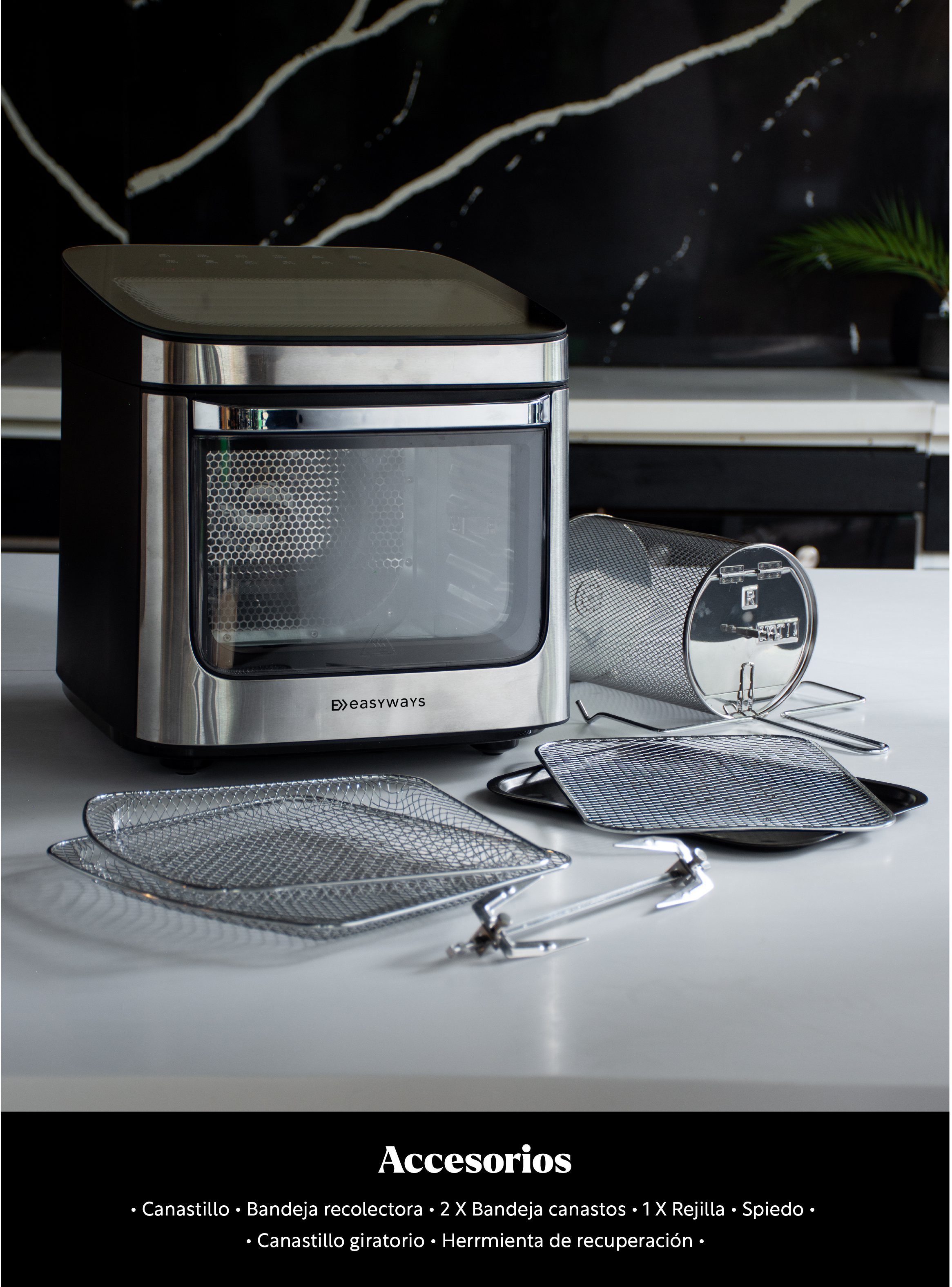 Freidora de Aire Air Fryer Plus Prime 12 L EasyWays-2