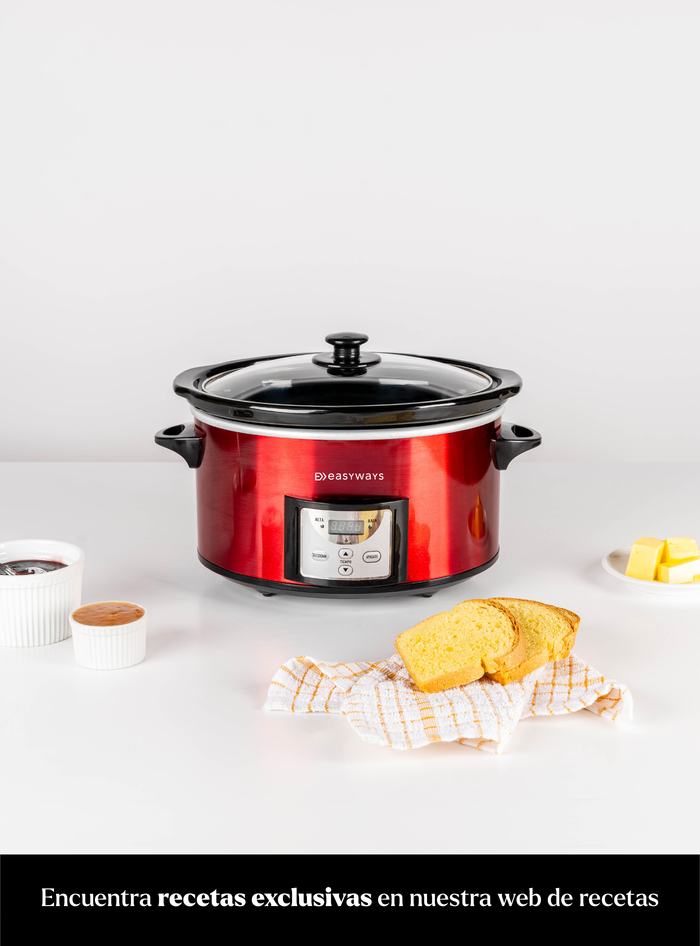 Olla Cocción Lenta Slow Pot Mini 3,8 Lt Easyways-3