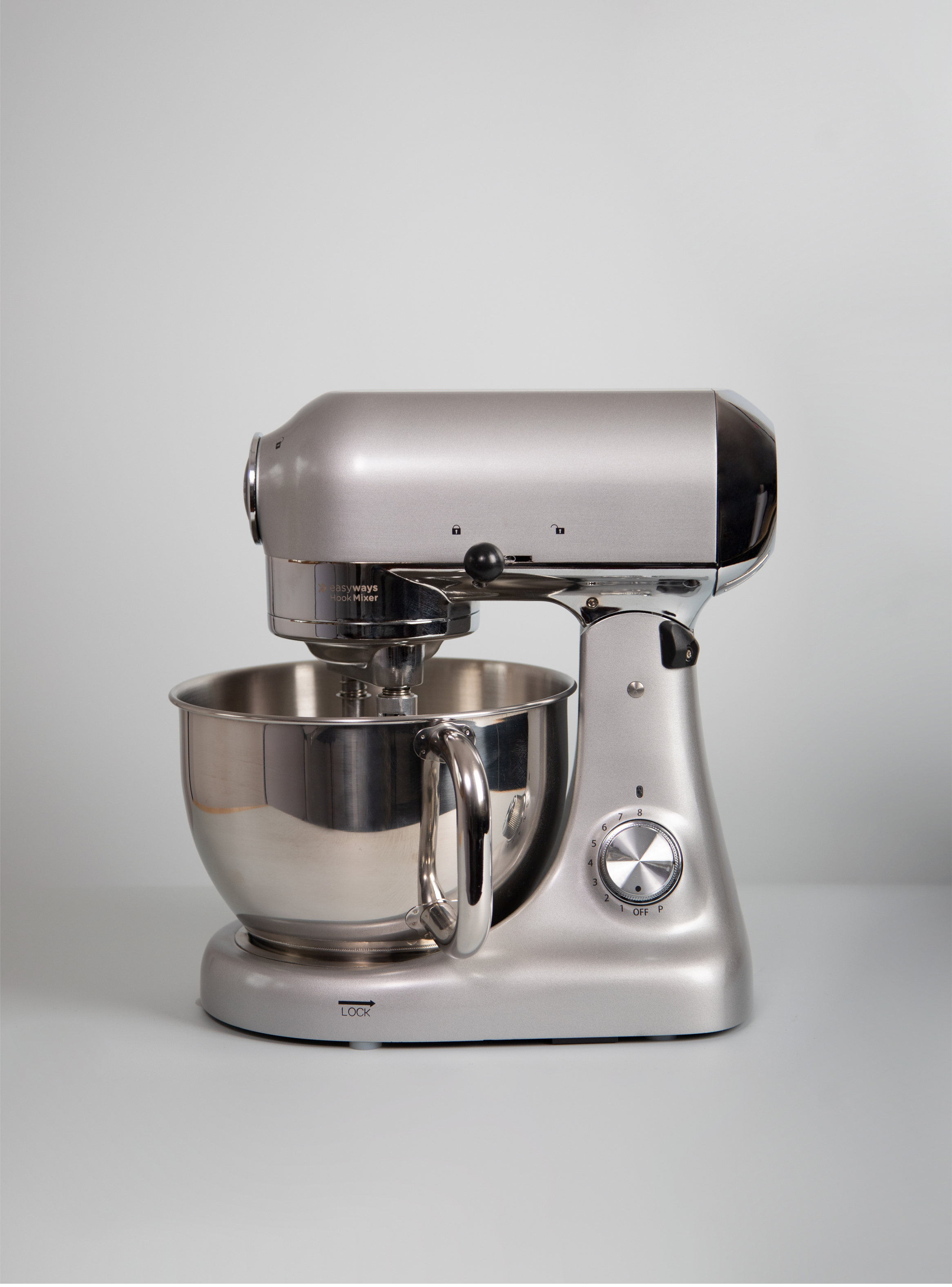 Batidora de Pedestal Hook Mixer Silver 4, 7Lt EasyWays-2