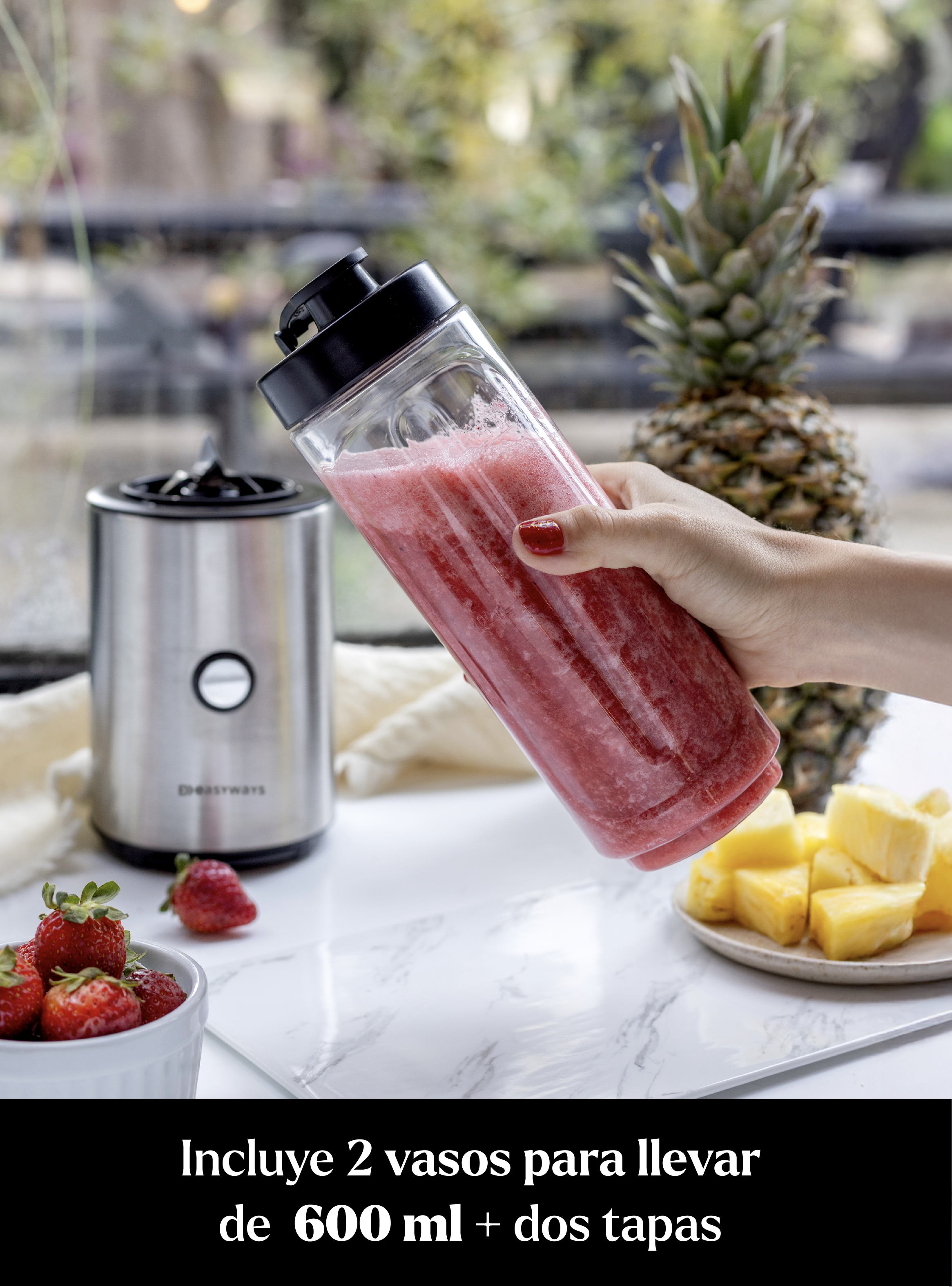 Licuadora Personal NutriBlender Go dos vasos 600 ml EasyWays-2