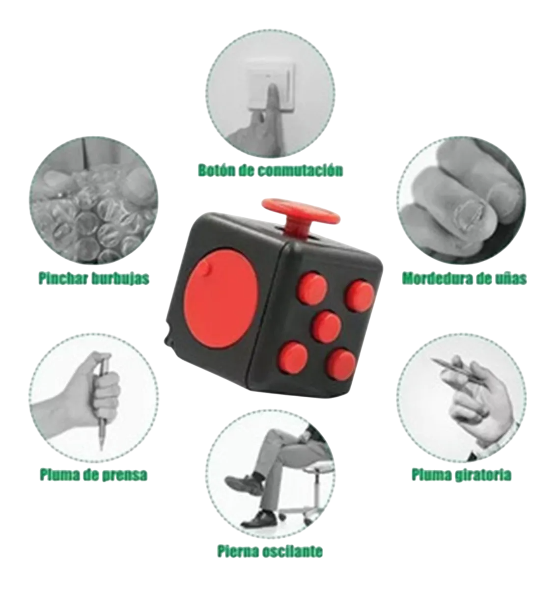 Fidget Cube Antiestres Con 6 Funciones Juguete Estres-2