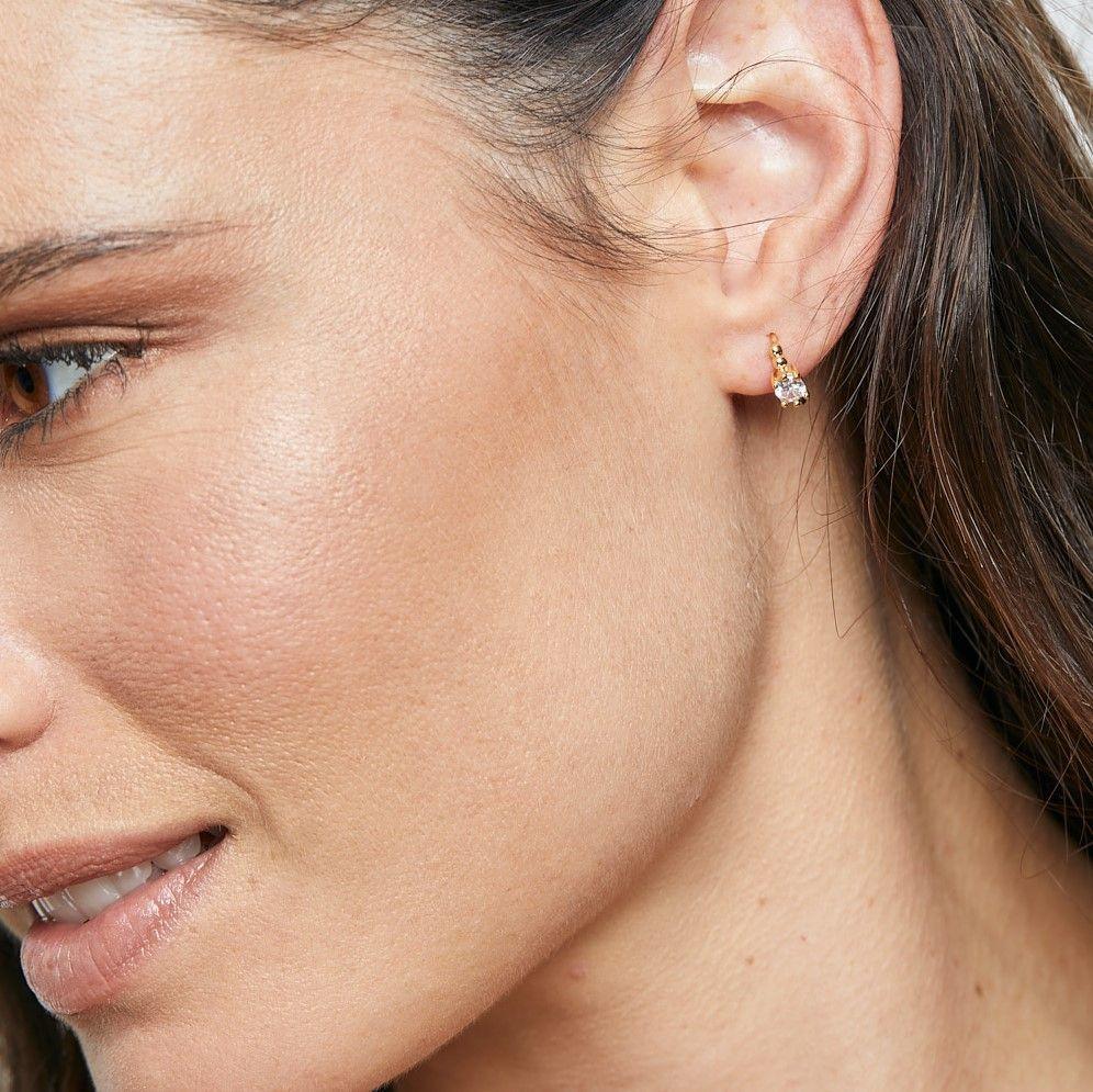 Argollas Num Gold bañadas en Oro Hadara Joyas-1