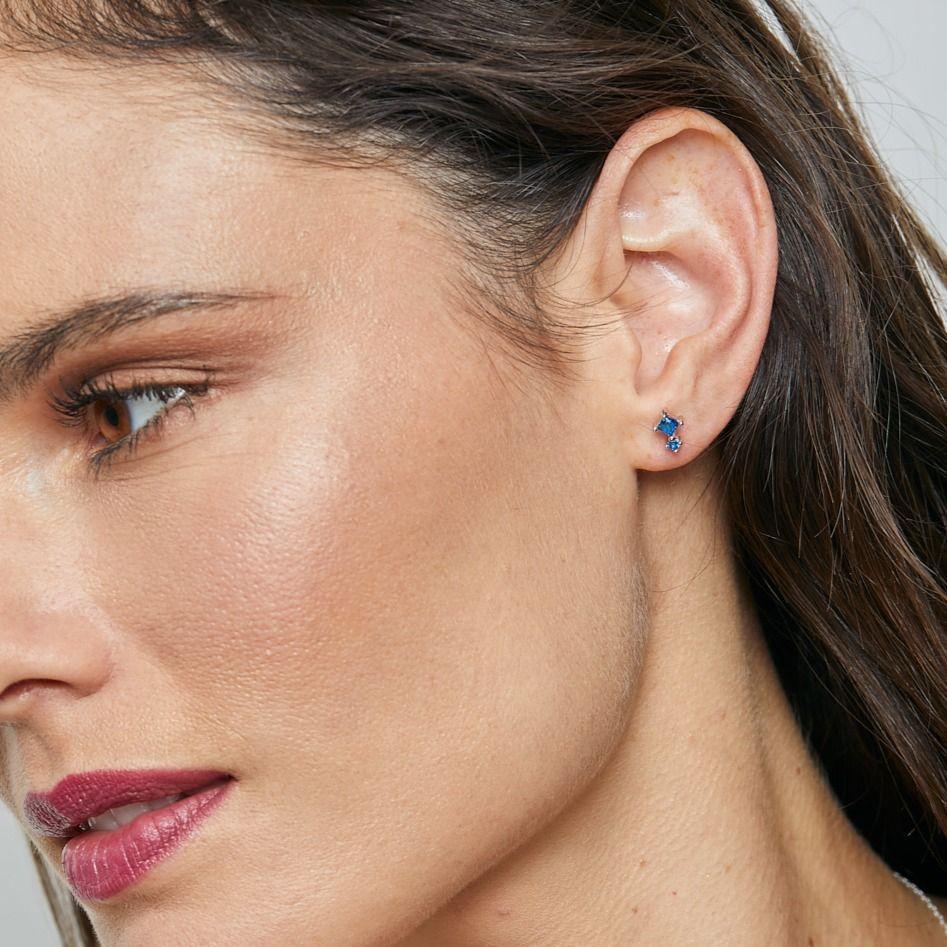 Aros Ocean bañados en oro blanco Hadara Joyas-1
