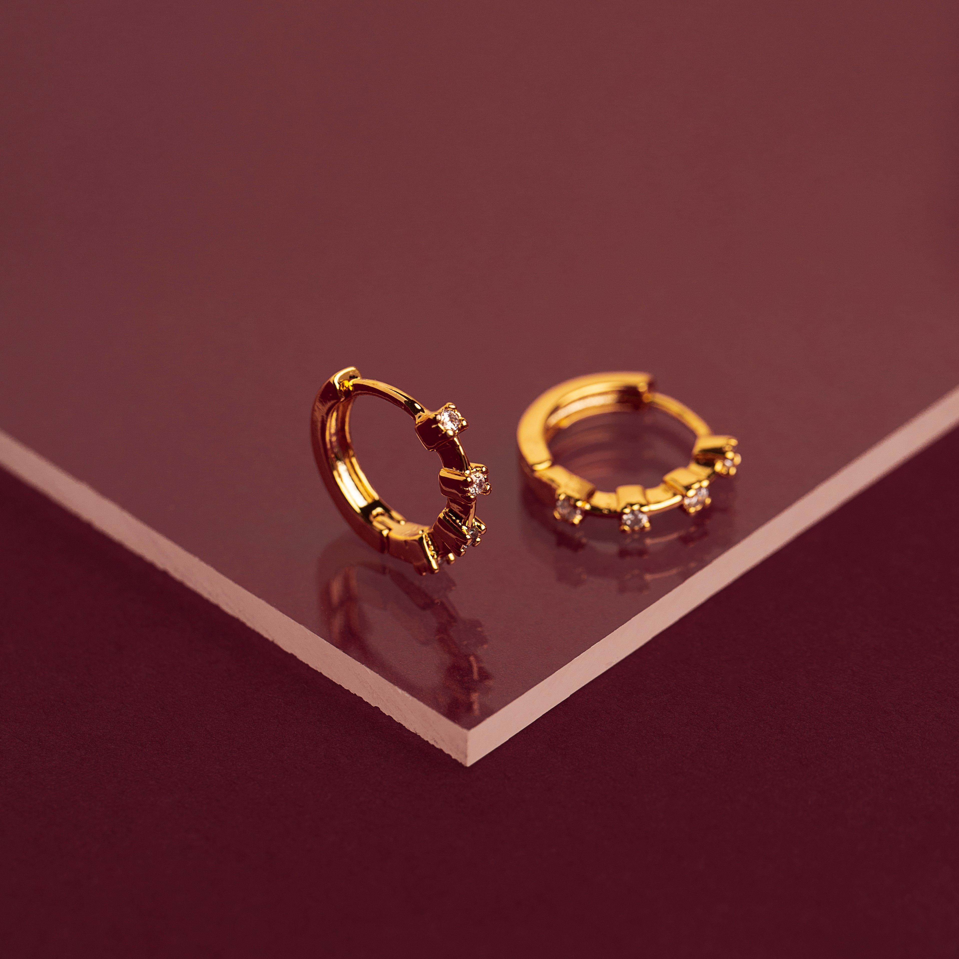 Argollas Klein Gold bañadas en Oro Hadara Joyas-2