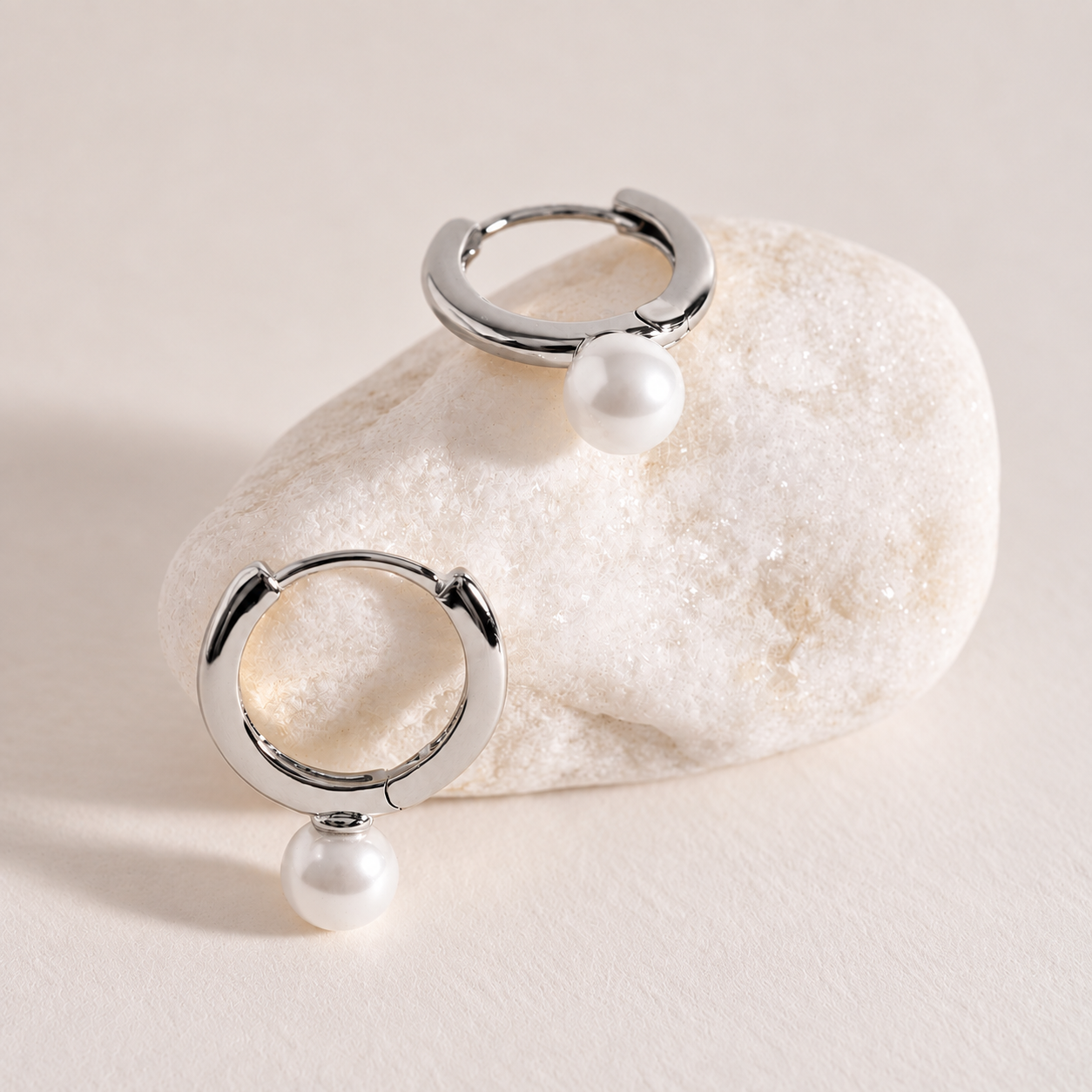 ARGOLLAS PRISMA BAÑADAS EN ORO BLANCO-1