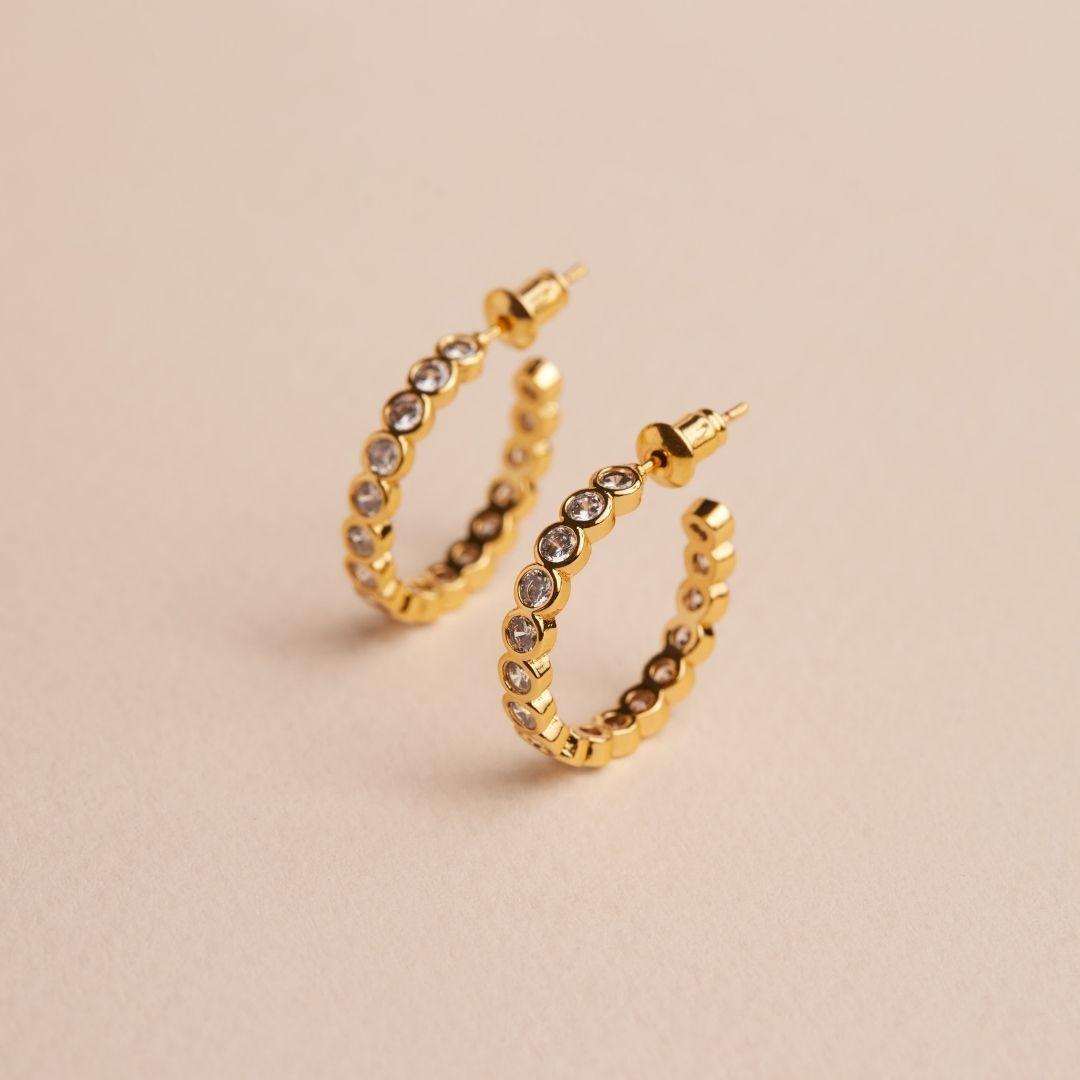 Aros Mujer Argollas Doradas Bombai Bañadas en Oro Boaz Joyas-3