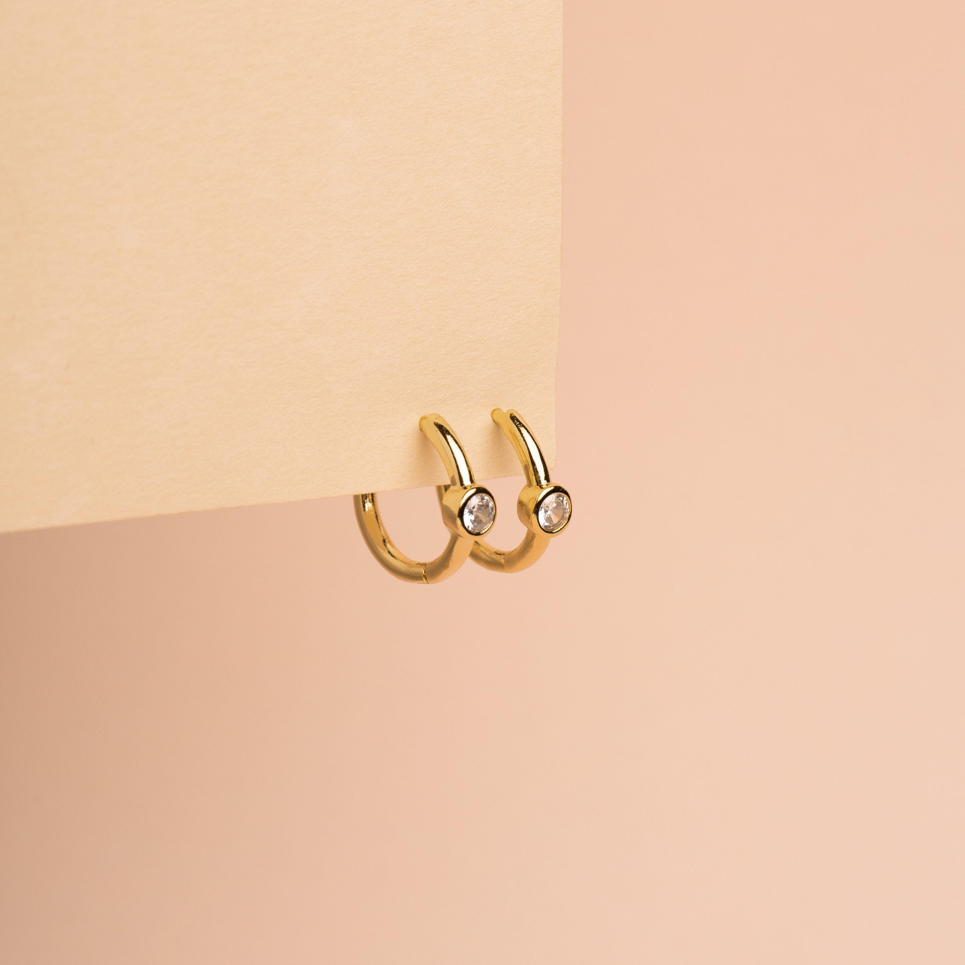 Argollas Gara Gold bañadas en Oro Hadara Joyas-2