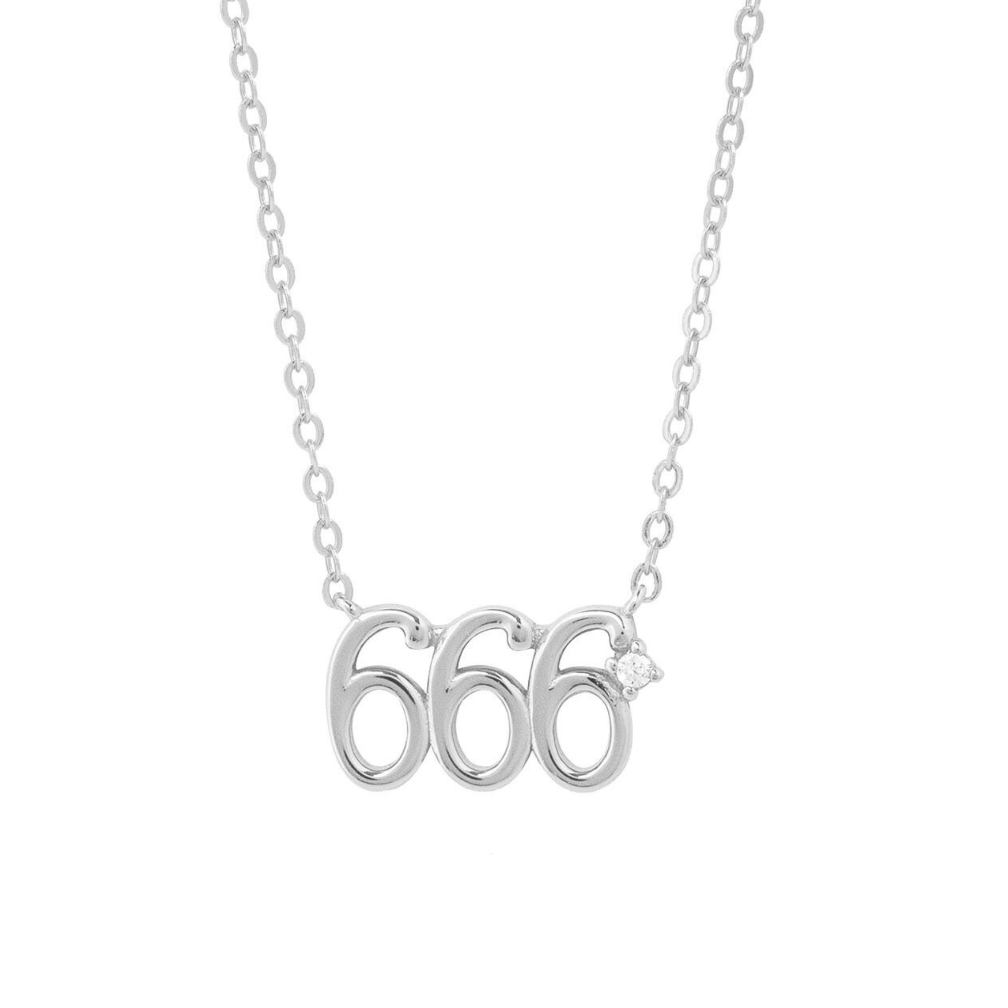 COLLAR NÚMEROS DE ÁNGELES PLATA 666-0