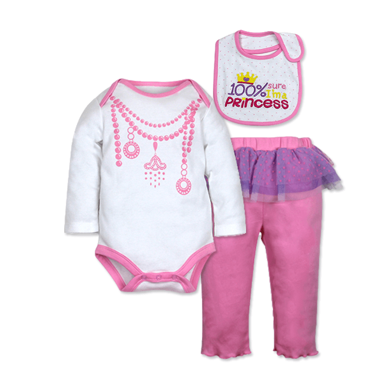 Conjunto manga larga bebe 100% Princess-0