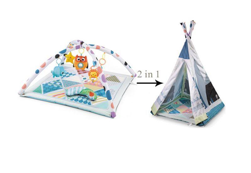 Carpa Tipi Plegable Convertible En Gimnasio 2 En 1 Bebe Y Niños-3