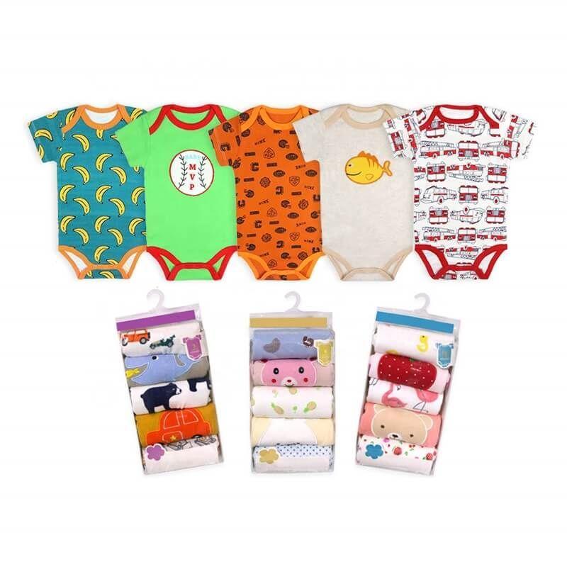 Bodys Manga corta bebes (set de 5) niño-3