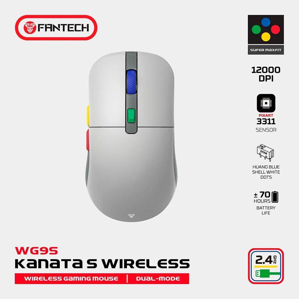 Mouse inalámbrico Fantech WG9s KANATA S Super Famicom Edition-6