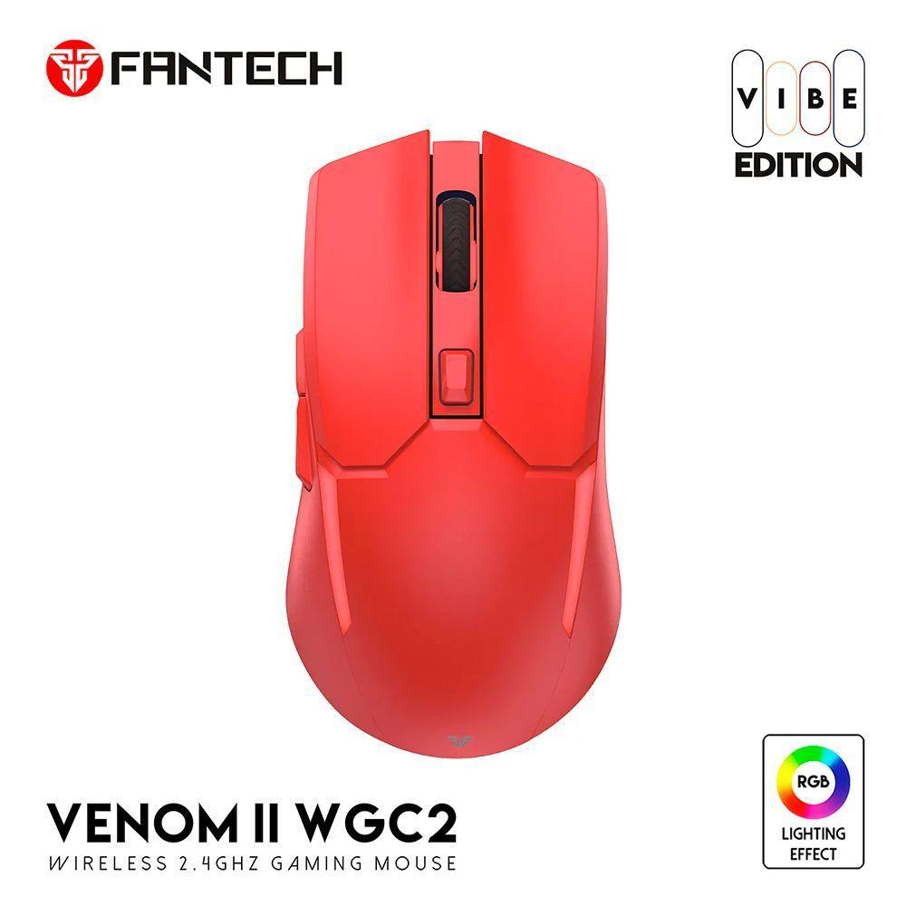 Mouse inalámbrico Fantech WGC2 VENOM II Color Rojo-4
