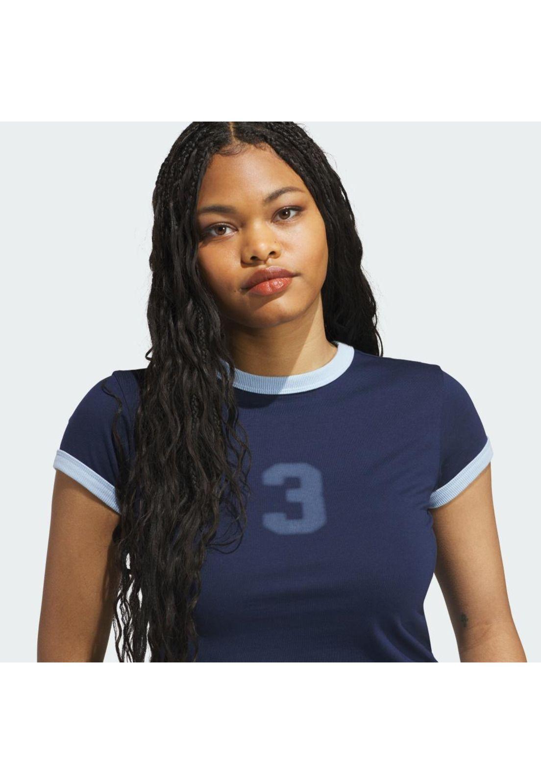 Polera adidas Mujer Ajustada Graphic Ringer-4