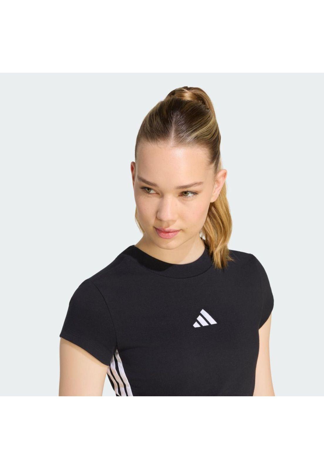 Polera adidas Corta Essentials 3 Tiras Ceñida Acolchada-4
