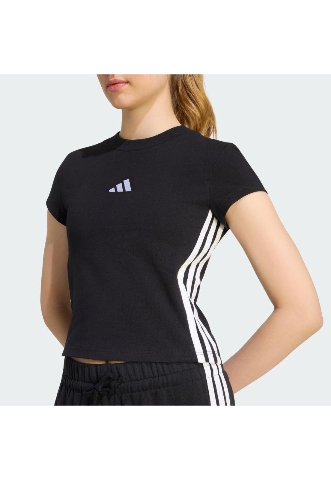 Polera adidas Corta Essentials 3 Tiras Ceñida Acolchada-5