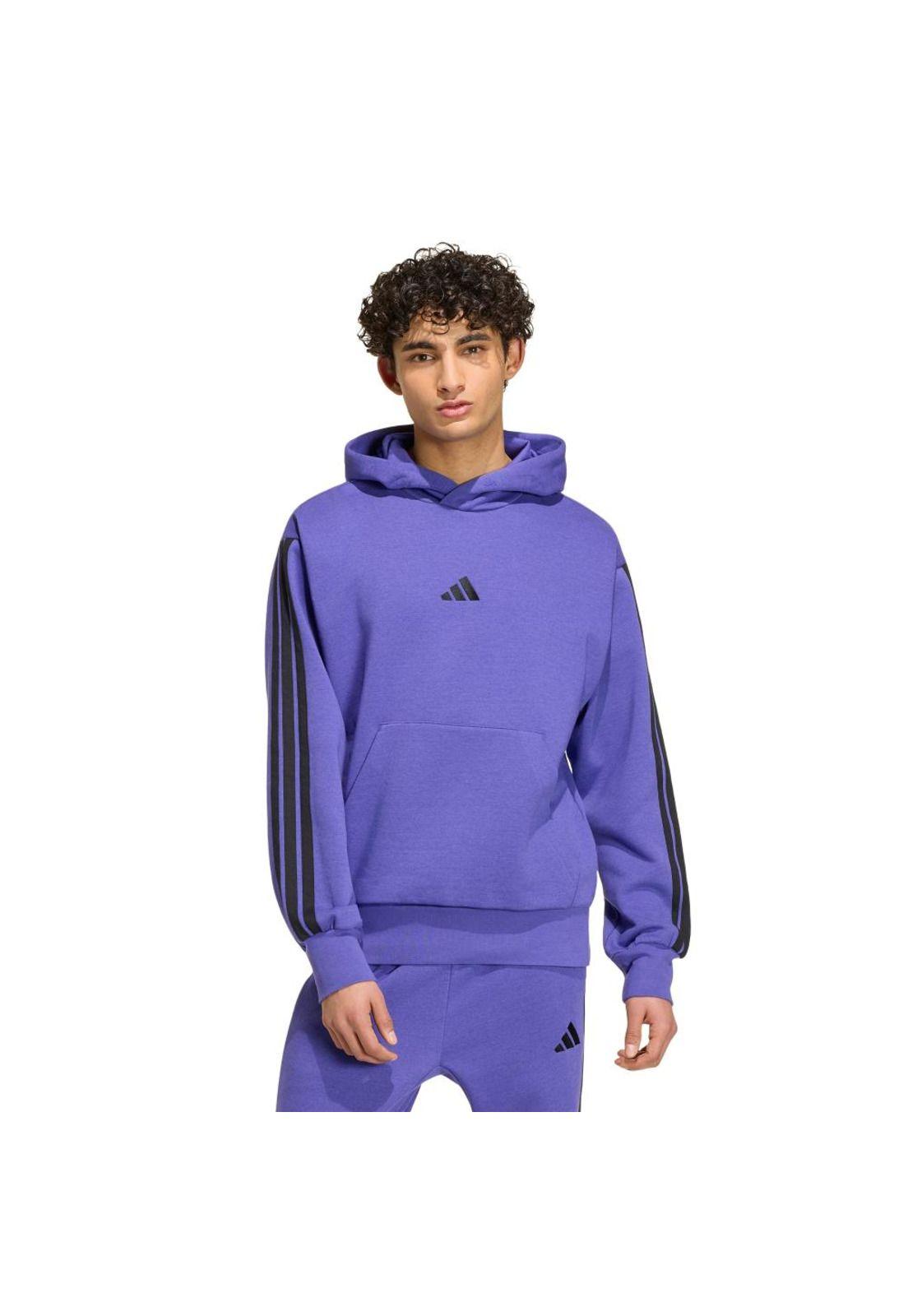Polerón adidas Hombre con Capucha Essentials Fleece 3 Tiras-0