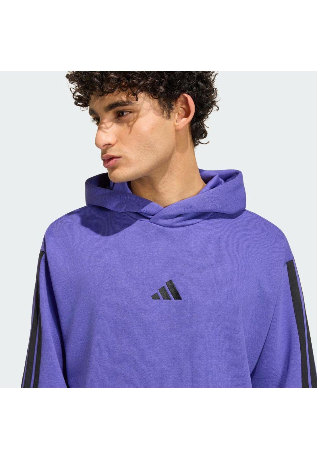 Polerón adidas Hombre con Capucha Essentials Fleece 3 Tiras-4