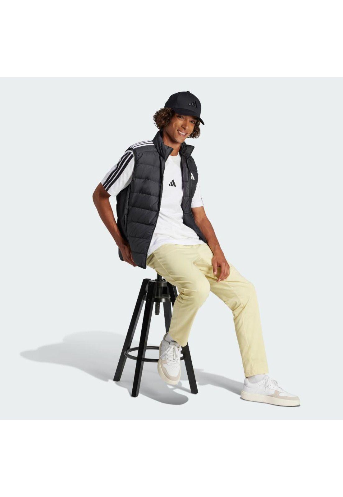 Polera adidas Playera Essentials 3 Franjas Tejido Jersey-3