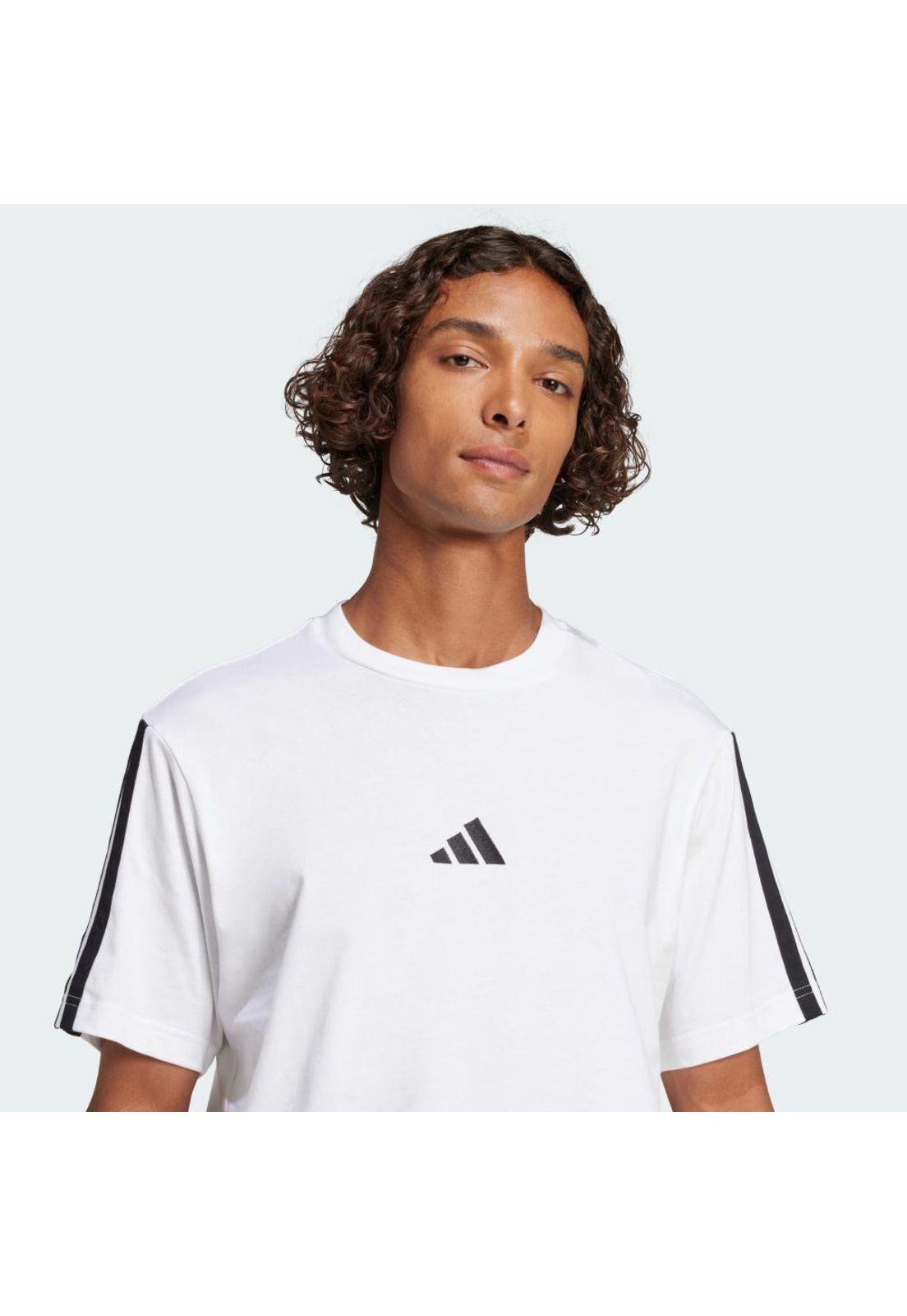 Polera adidas Playera Essentials 3 Franjas Tejido Jersey-4