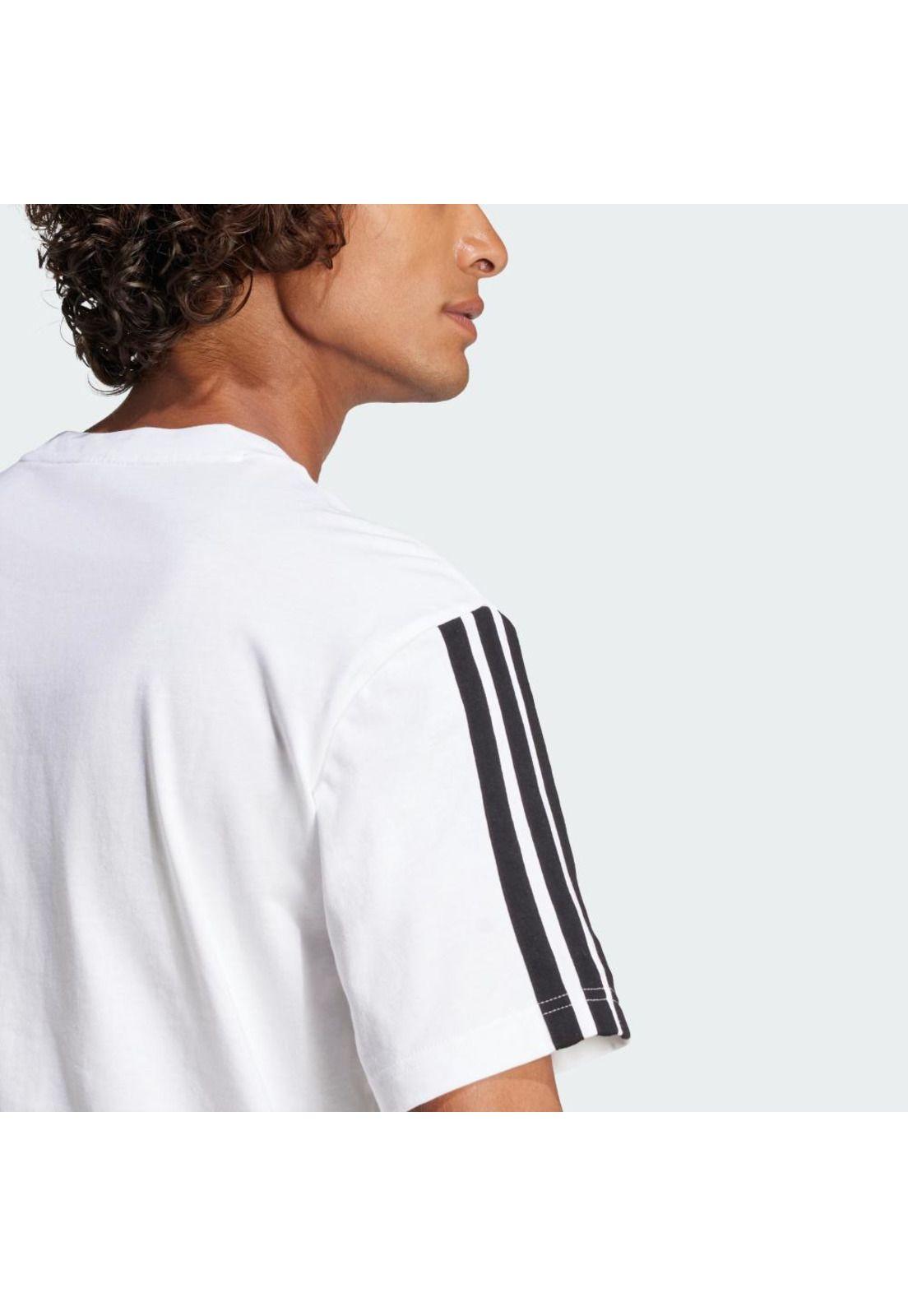 Polera adidas Playera Essentials 3 Franjas Tejido Jersey-5