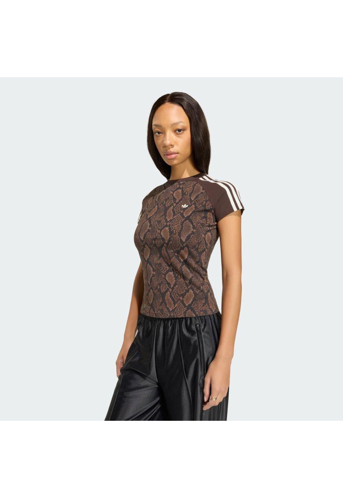 Polera adidas Mujer Cali con estampado de serpiente-4