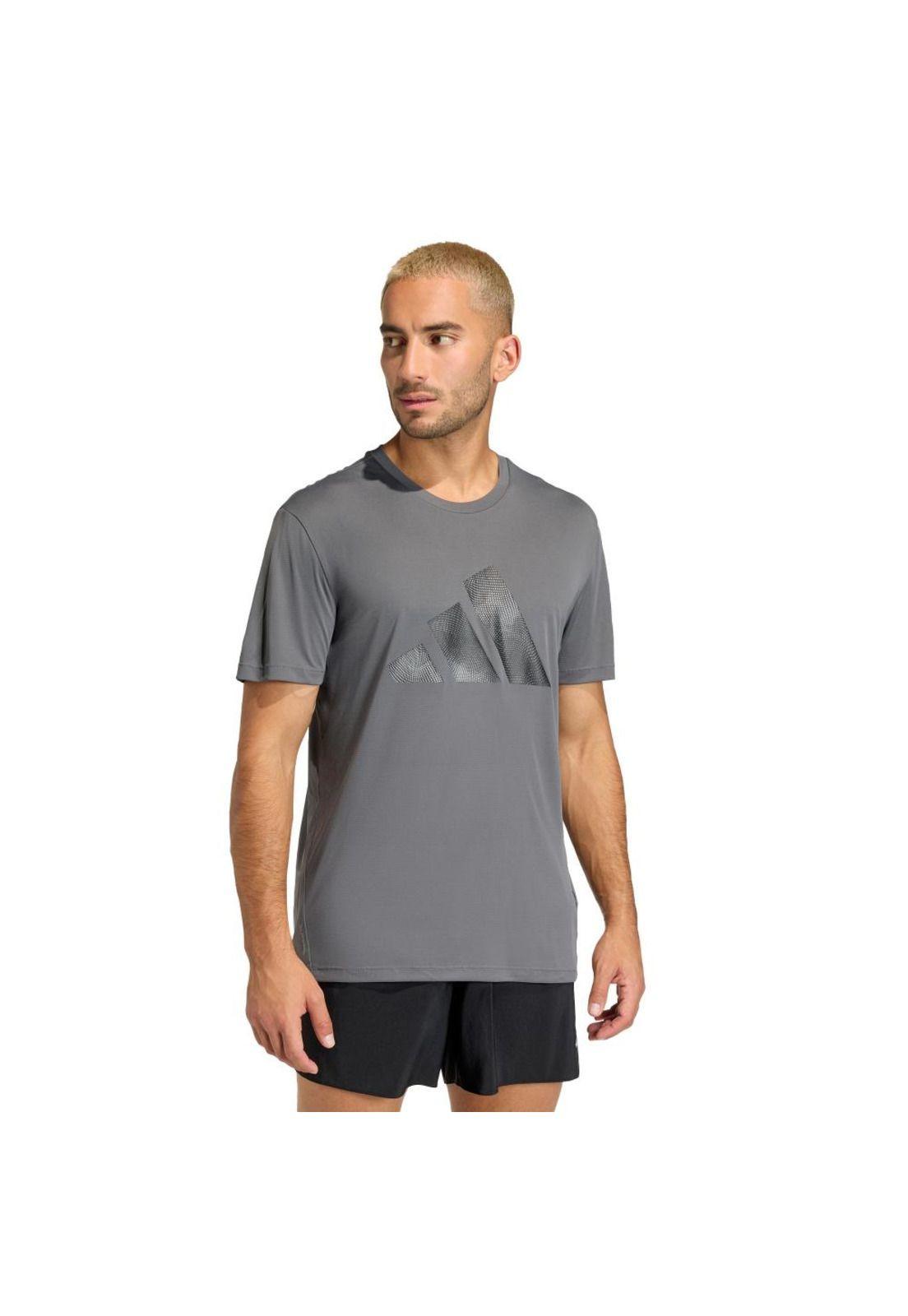 Polera adidas Running adi365 Essentials Brand Love Gris-0