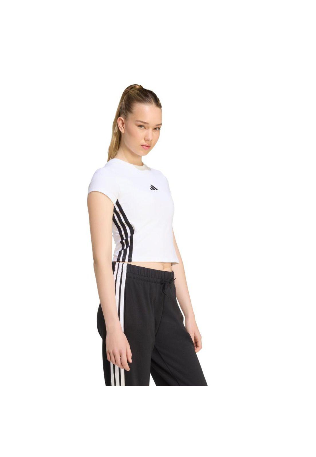 Polera adidas Corta Essentials 3 Tiras Ceñida Acolchada-0