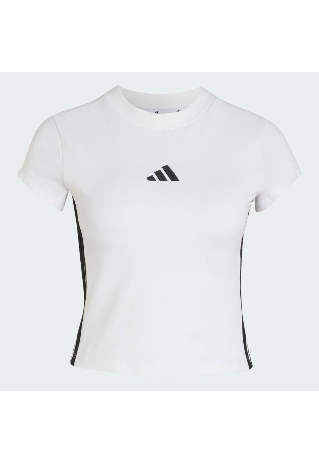 Polera adidas Corta Essentials 3 Tiras Ceñida Acolchada-1