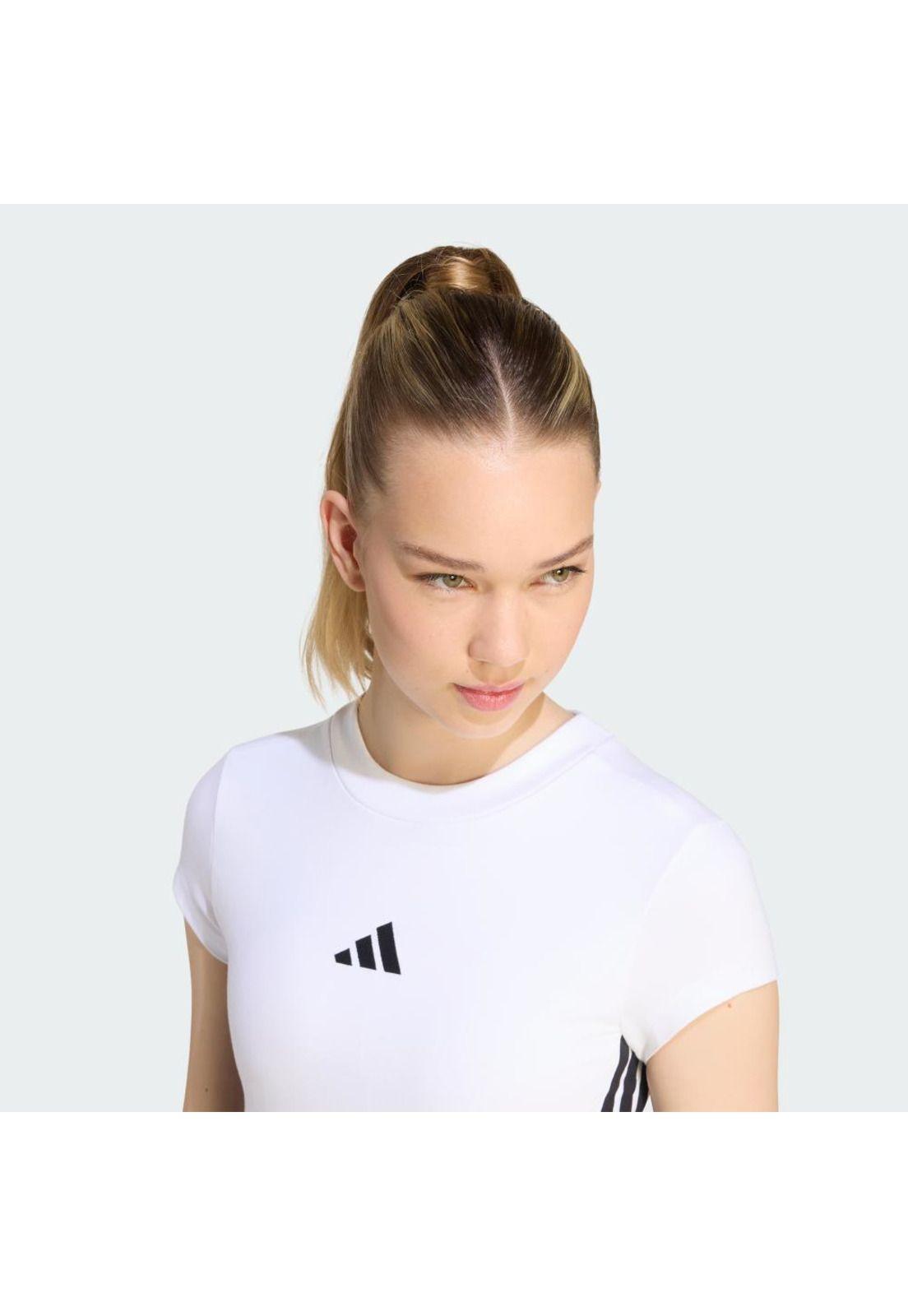 Polera adidas Corta Essentials 3 Tiras Ceñida Acolchada-4