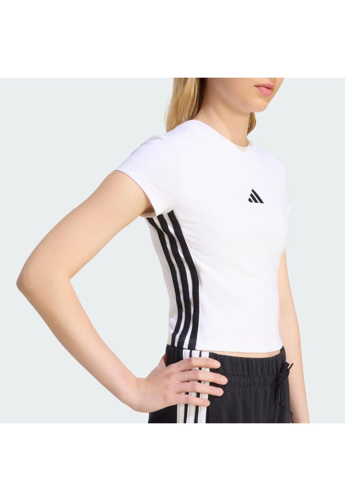 Polera adidas Corta Essentials 3 Tiras Ceñida Acolchada-5