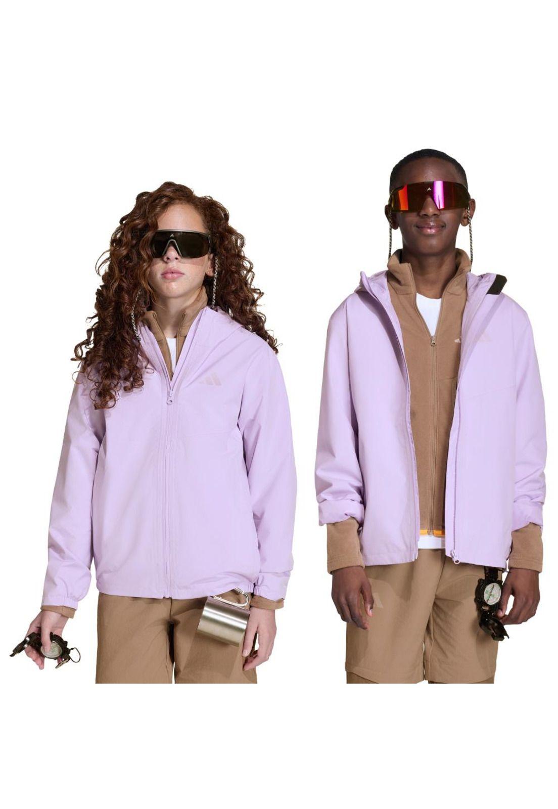 Chaqueta adidas Impermeable Terrex Kids Multi 2 Layer (Color: Morado Oscuro)-0
