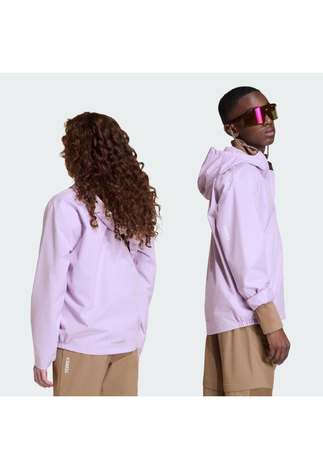 Chaqueta adidas Impermeable Terrex Kids Multi 2 Layer (Color: Morado Oscuro)-7