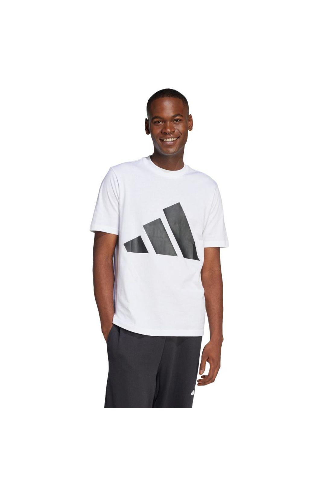 Polera adidas Hombre Essentials Logo Grande Blanco-0